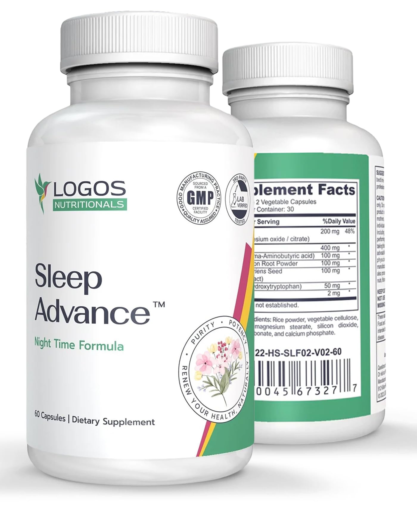 Logos Nutritionals Sleep Advance Restful Sleep Formula 60 Capsules