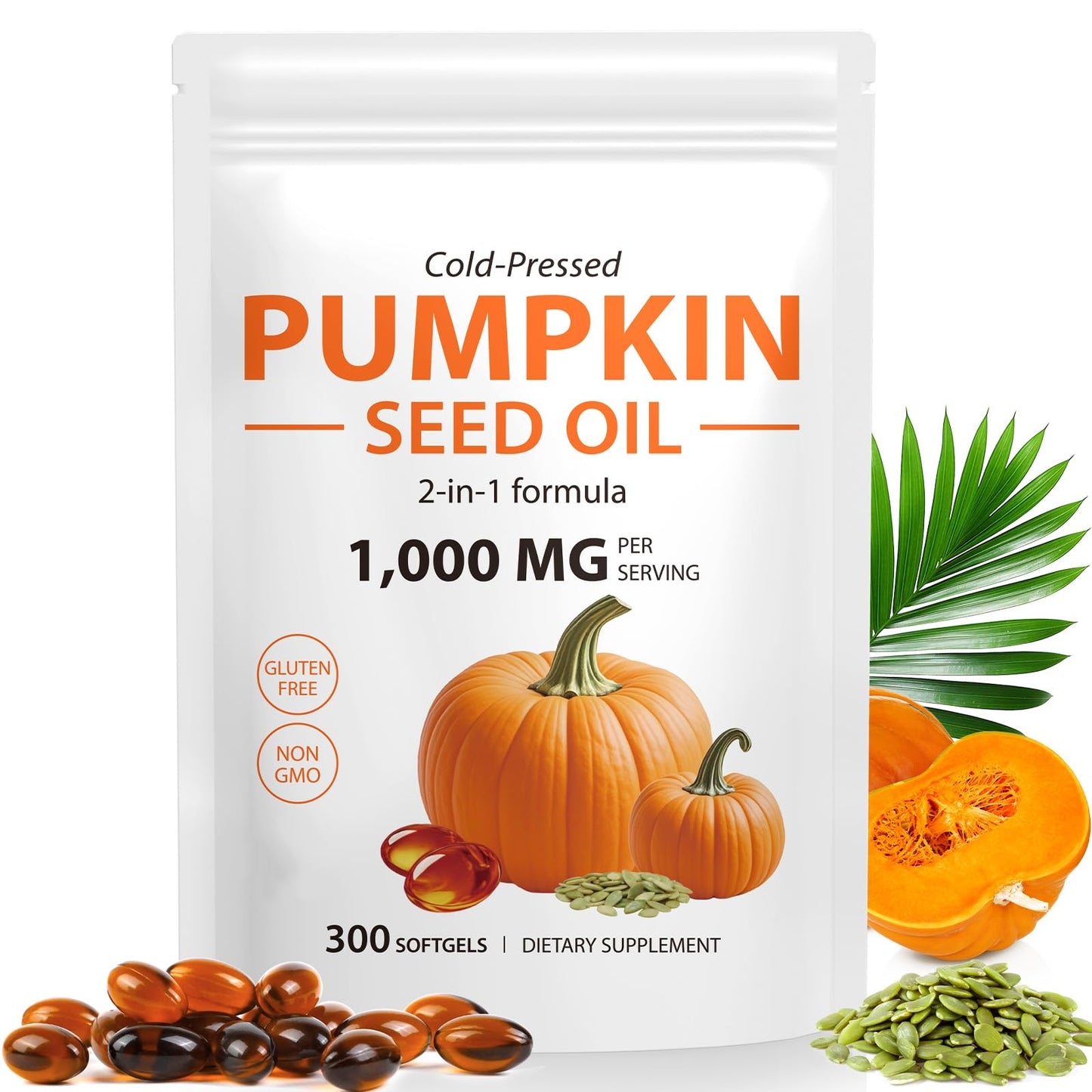 ITSDAWN Pumpkin Seed Oil Capsules, 300 Count