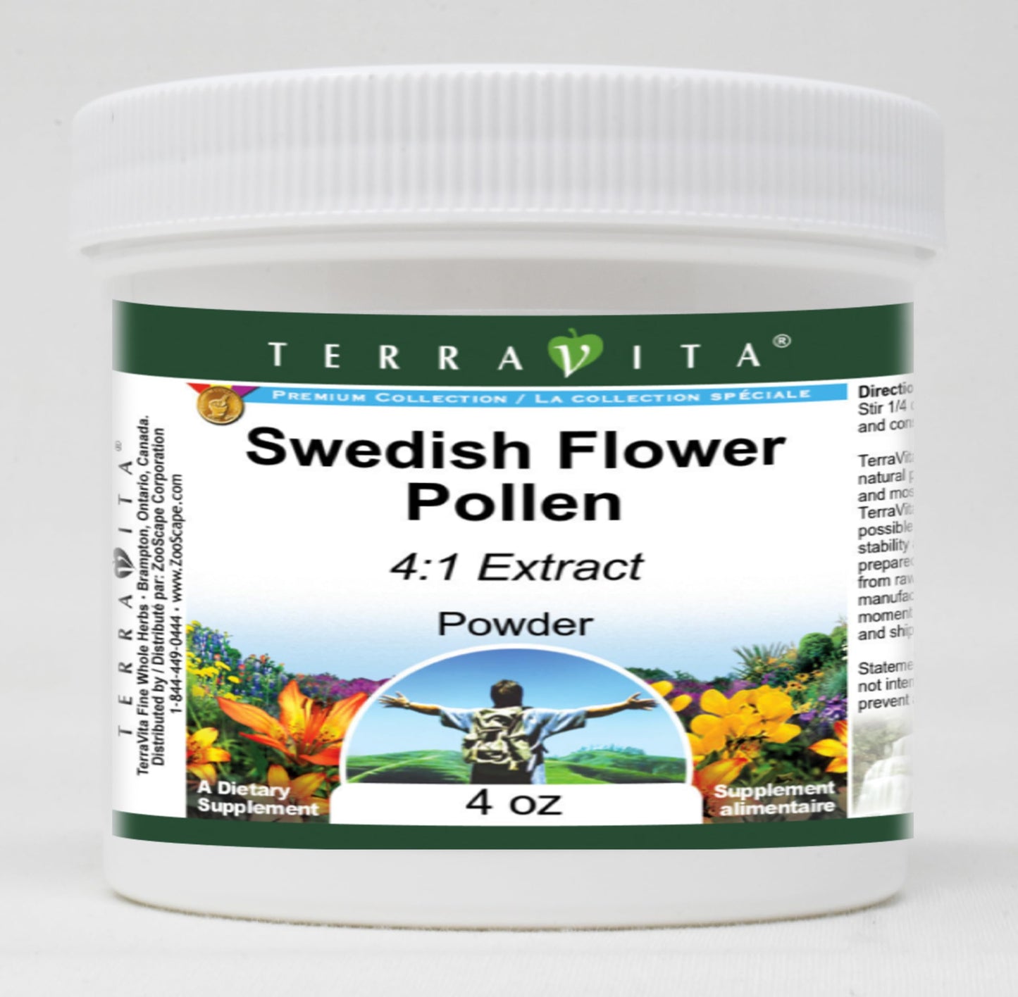 Terravita Swedish Flower Pollen 4:1 Powder, 12 oz