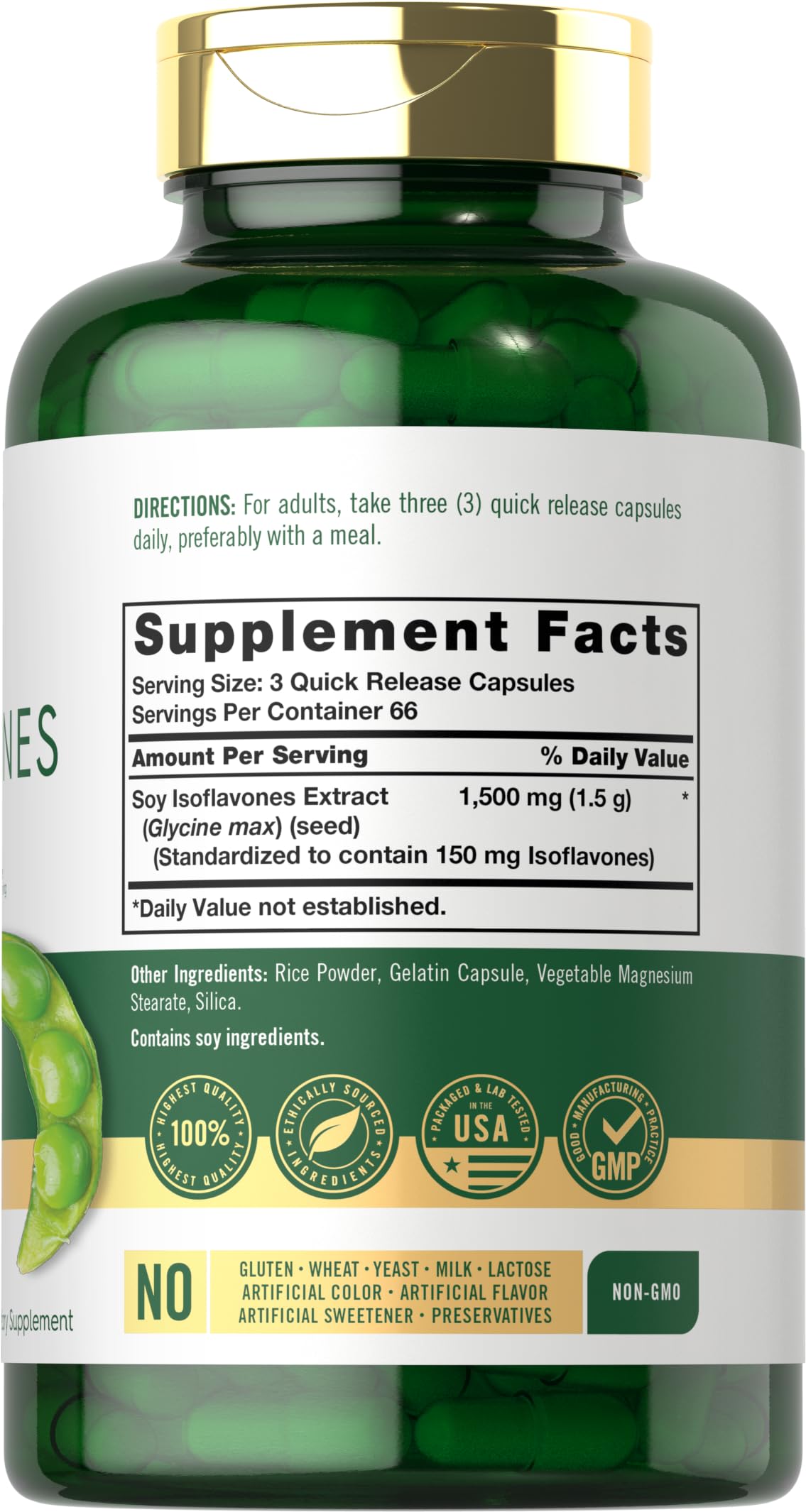 Carlyle Soy Isoflavones for Women and Men Capsules 200 Count