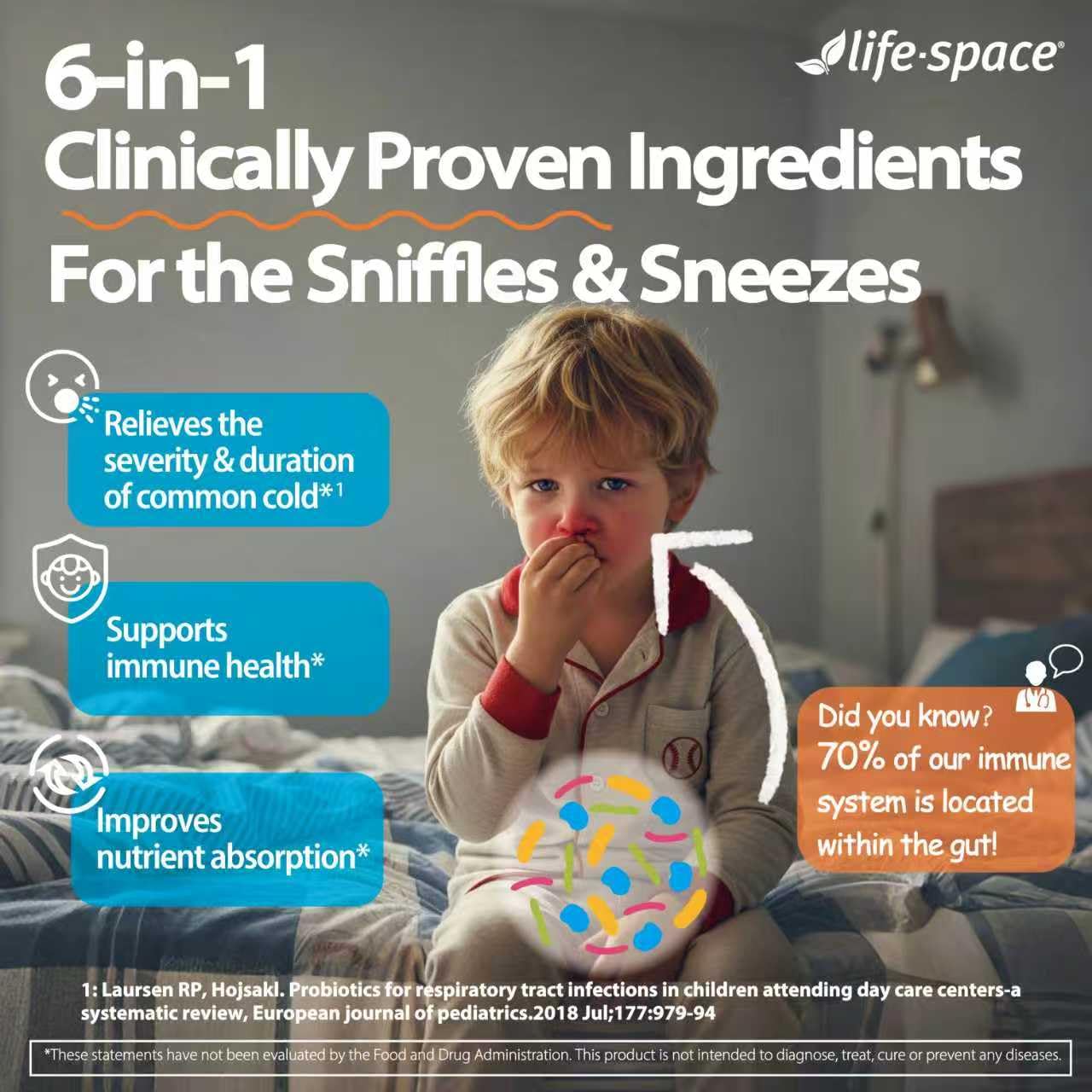 Life-Space Children Immune Support Probiotic Powder 2.12 oz