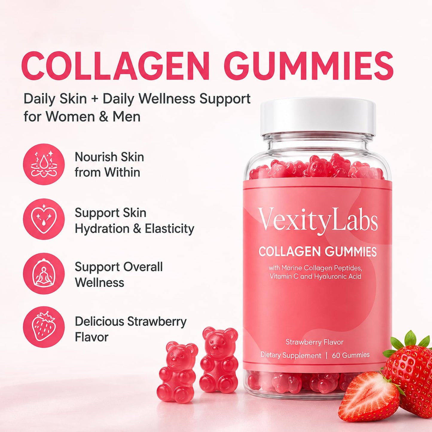 INDITROPIC Vexity Labs Collagen Gummies Gummy 60 Gummies