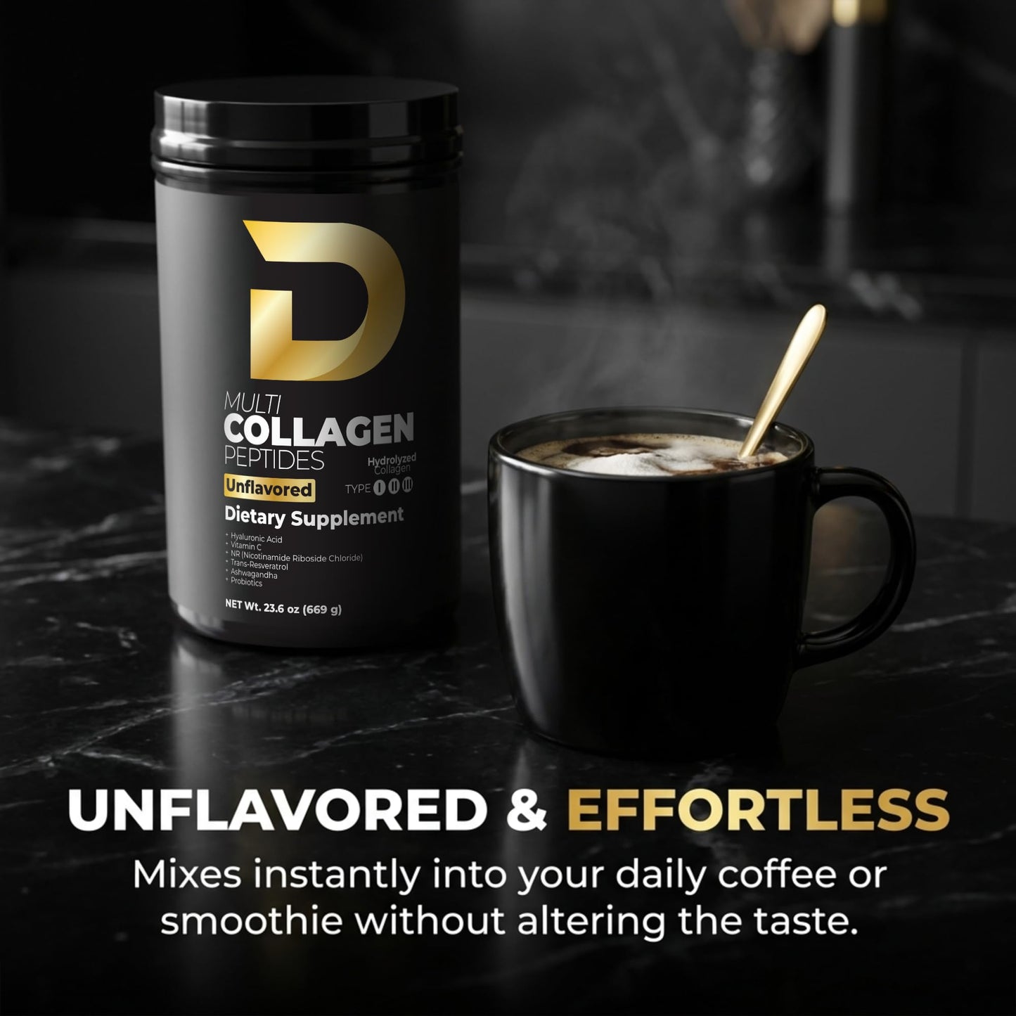 D Collagen Store by Dr. Naim Doctor-Formulated Multi Collagen Peptides Powder for Skin, Hair, Nails & Gut Support, Unflavored, 30 Servings
