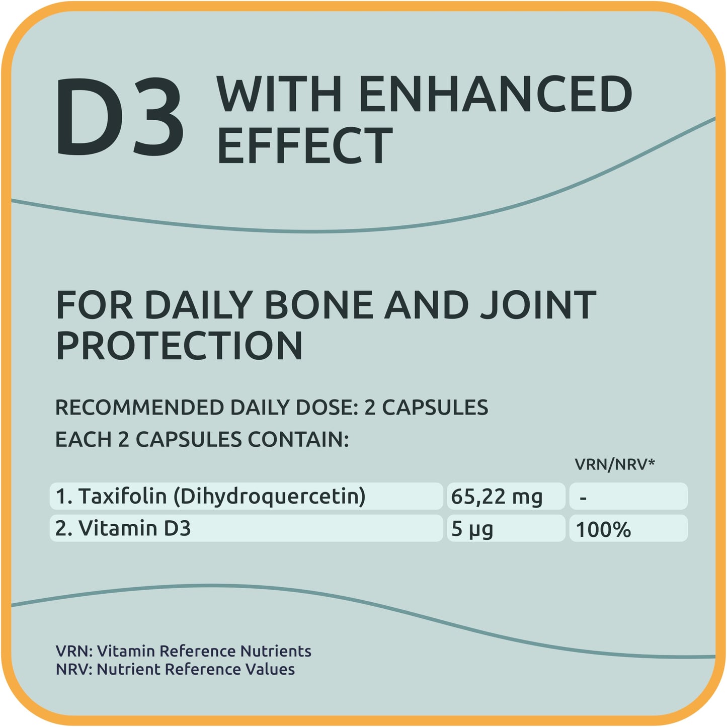 BiotaxX Taxifolin (Dihydroquercetin) + Vitamin D3 530 mg, 60 Vegan Capsules
