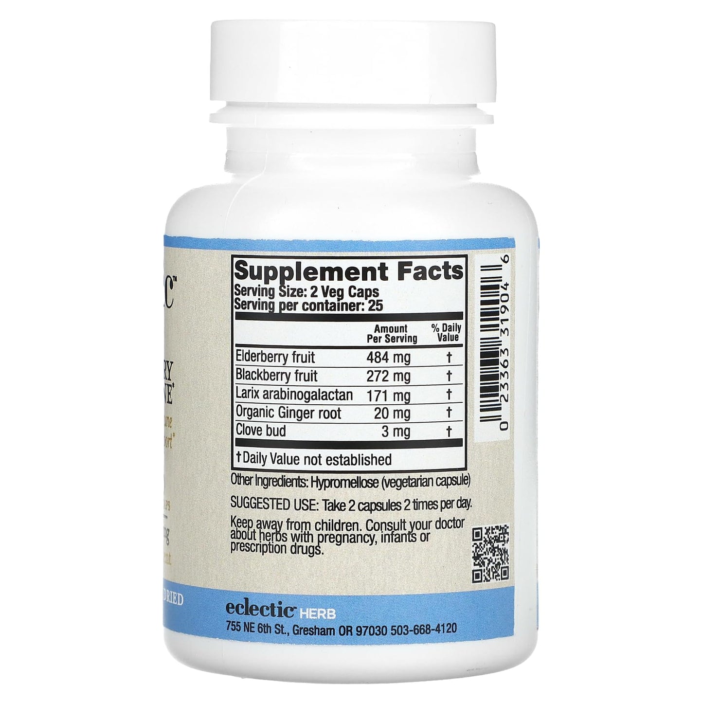 Eclectic Institute Elderberry Immune Capsules, 90 Count