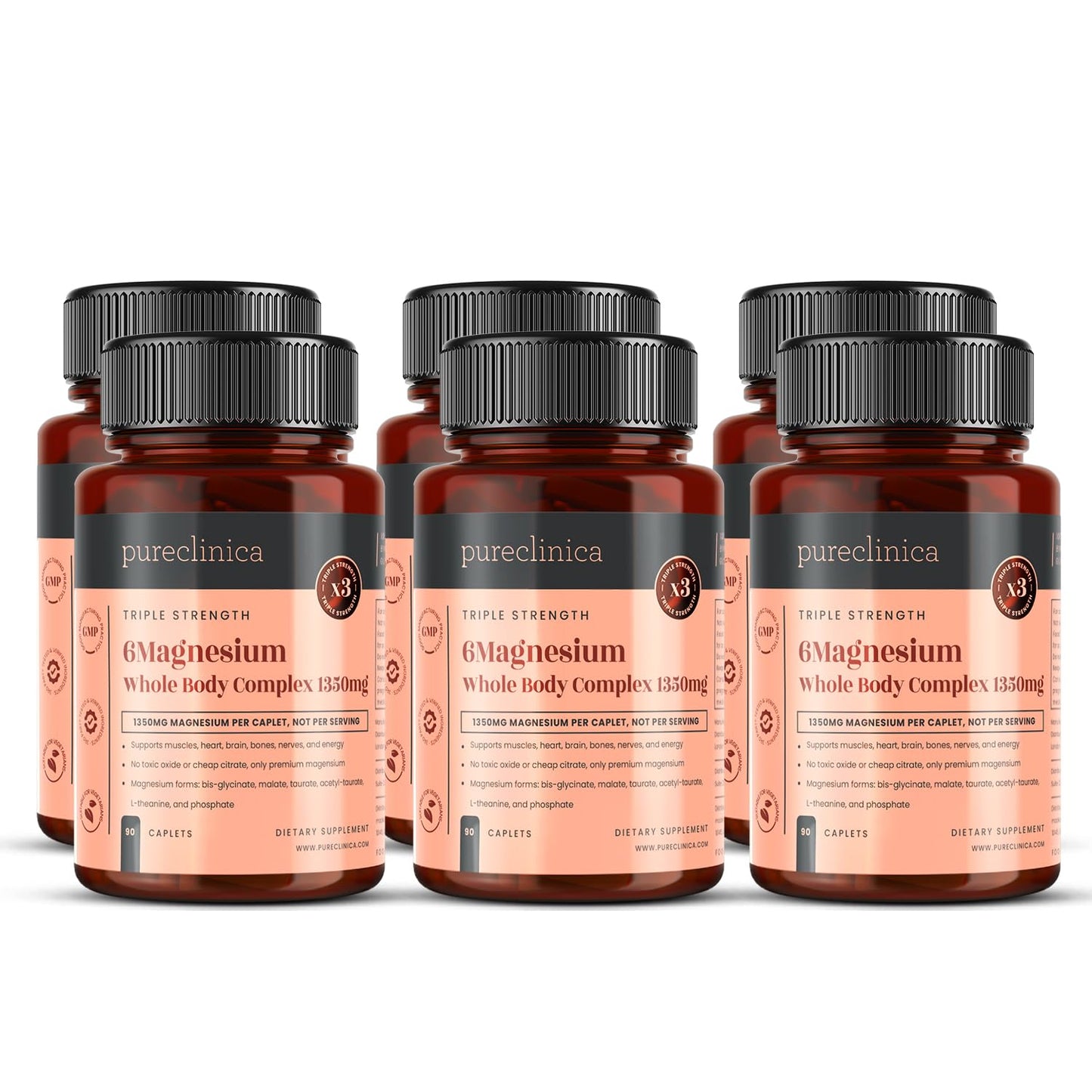 PureClinica Double Strength Magnesium Whole Body Complex Caplets 540