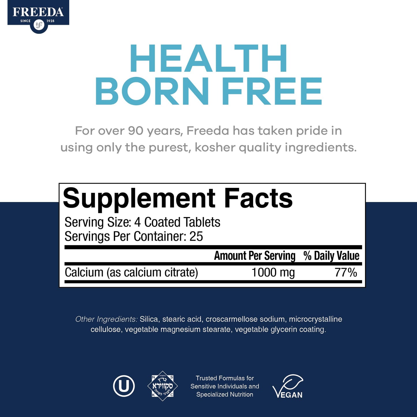 FREEDA Calcium Citrate Tablet 100 Tablets