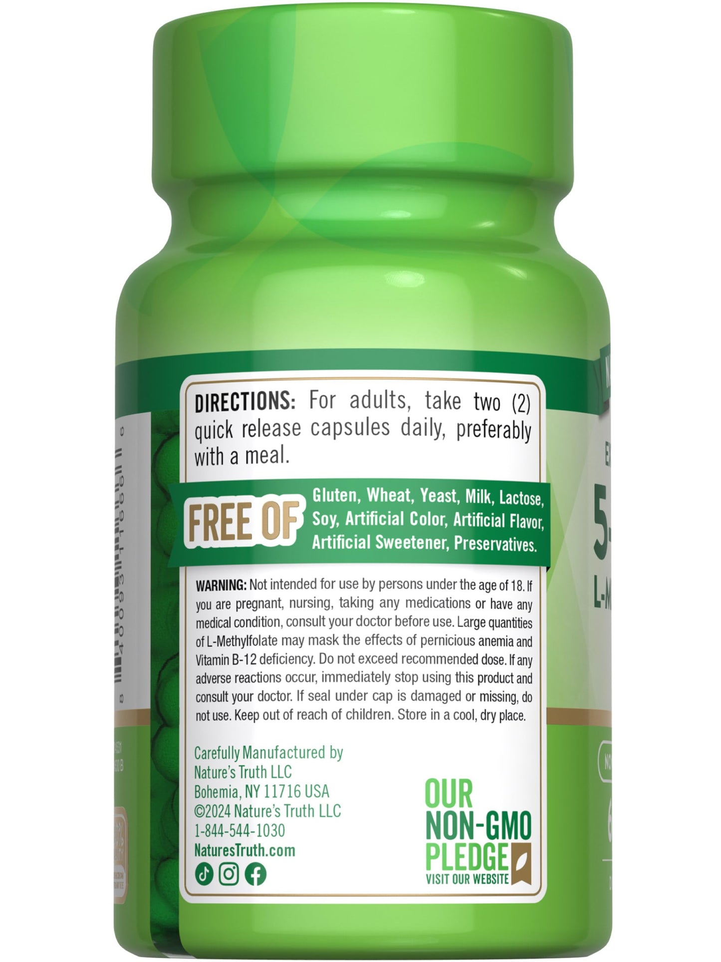 Nature's Truth L Methylfolate 15mg Capsules, 60 Count