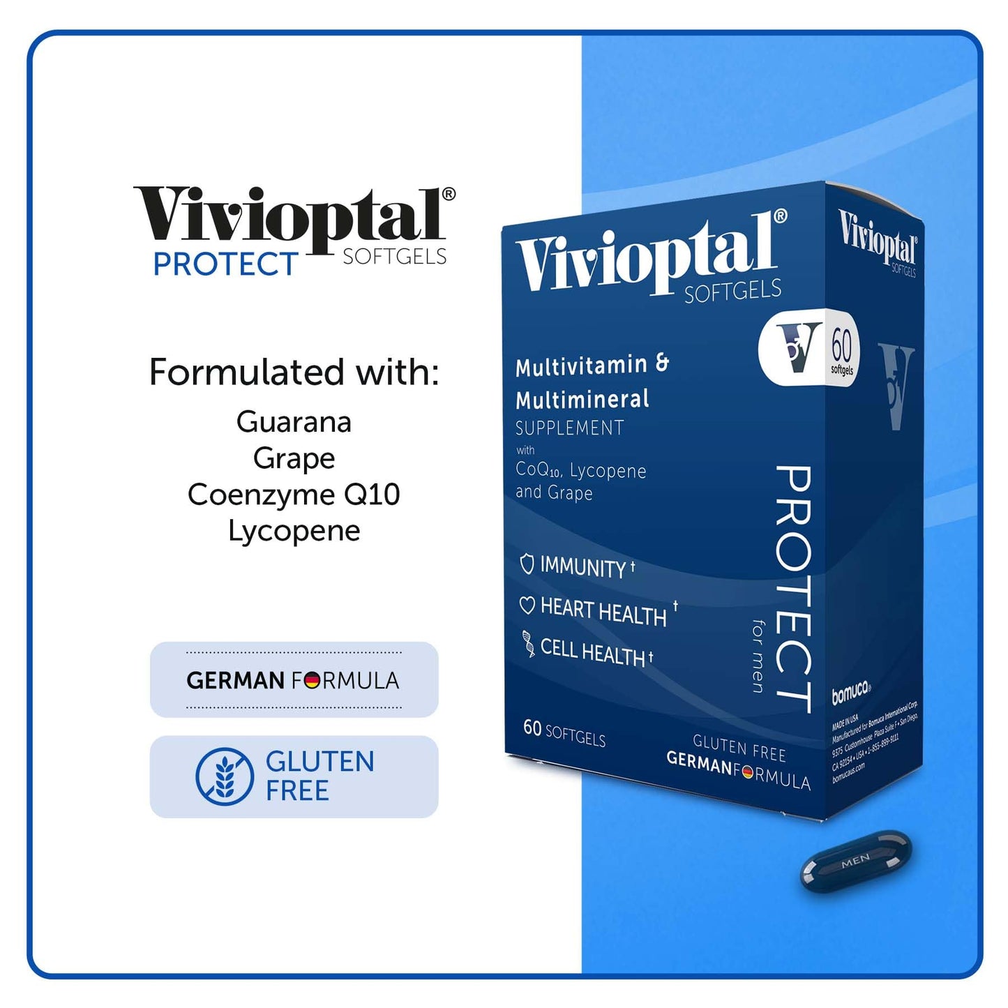 Vivioptal Vitamins Multivitamin & Multimineral for Men and Women Softgels, 2-Pack