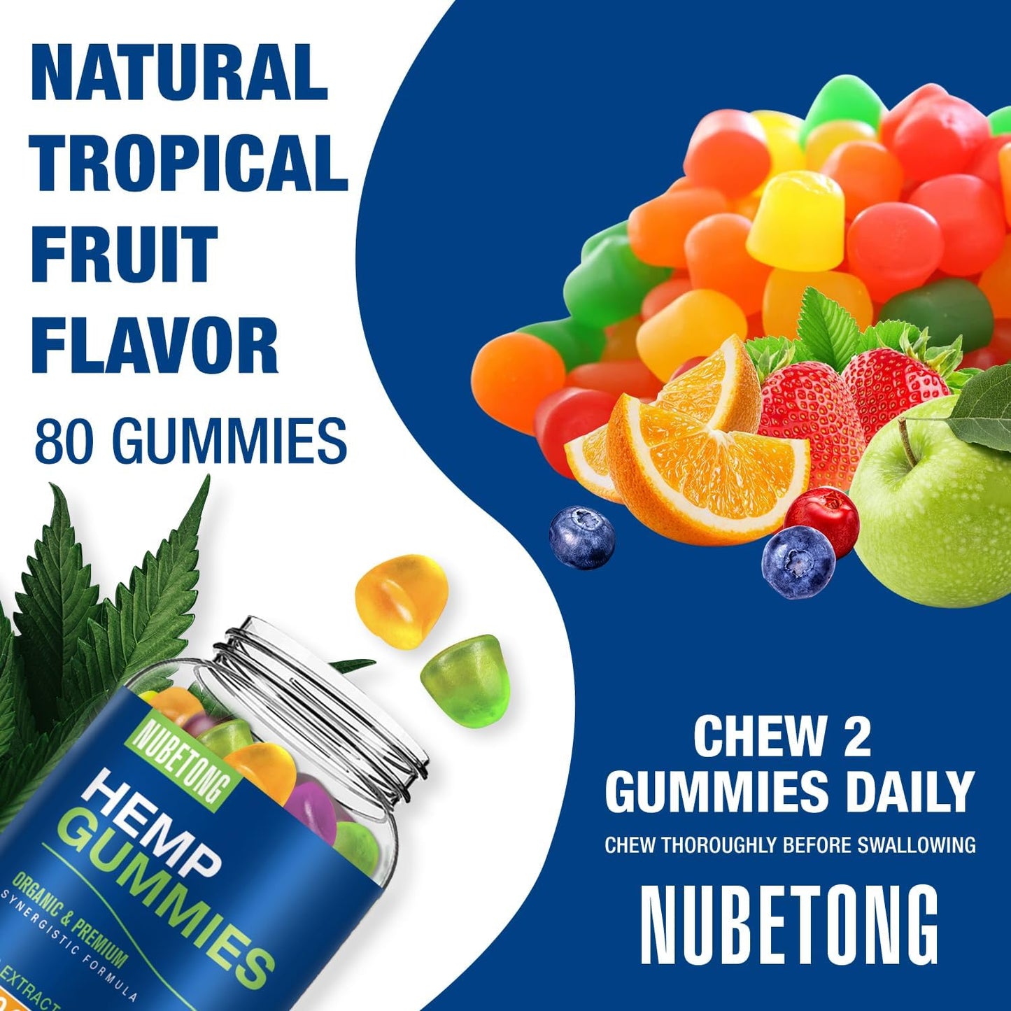 Nubetong Hemp Gummies 160 Count
