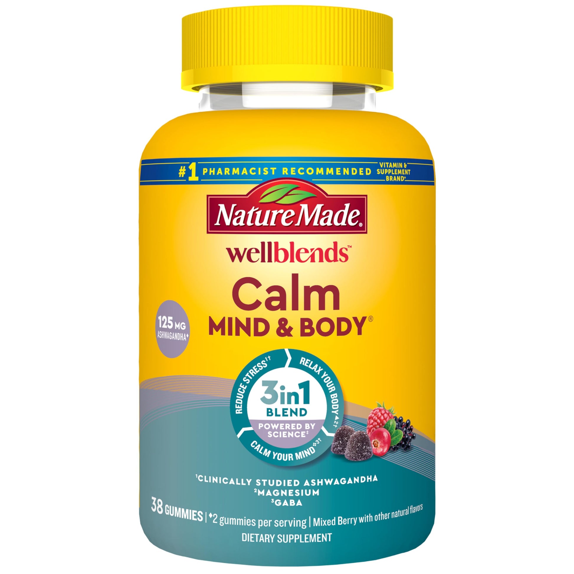 Nature Made Wellblends Calm Mind & Body Gummy 38 Count