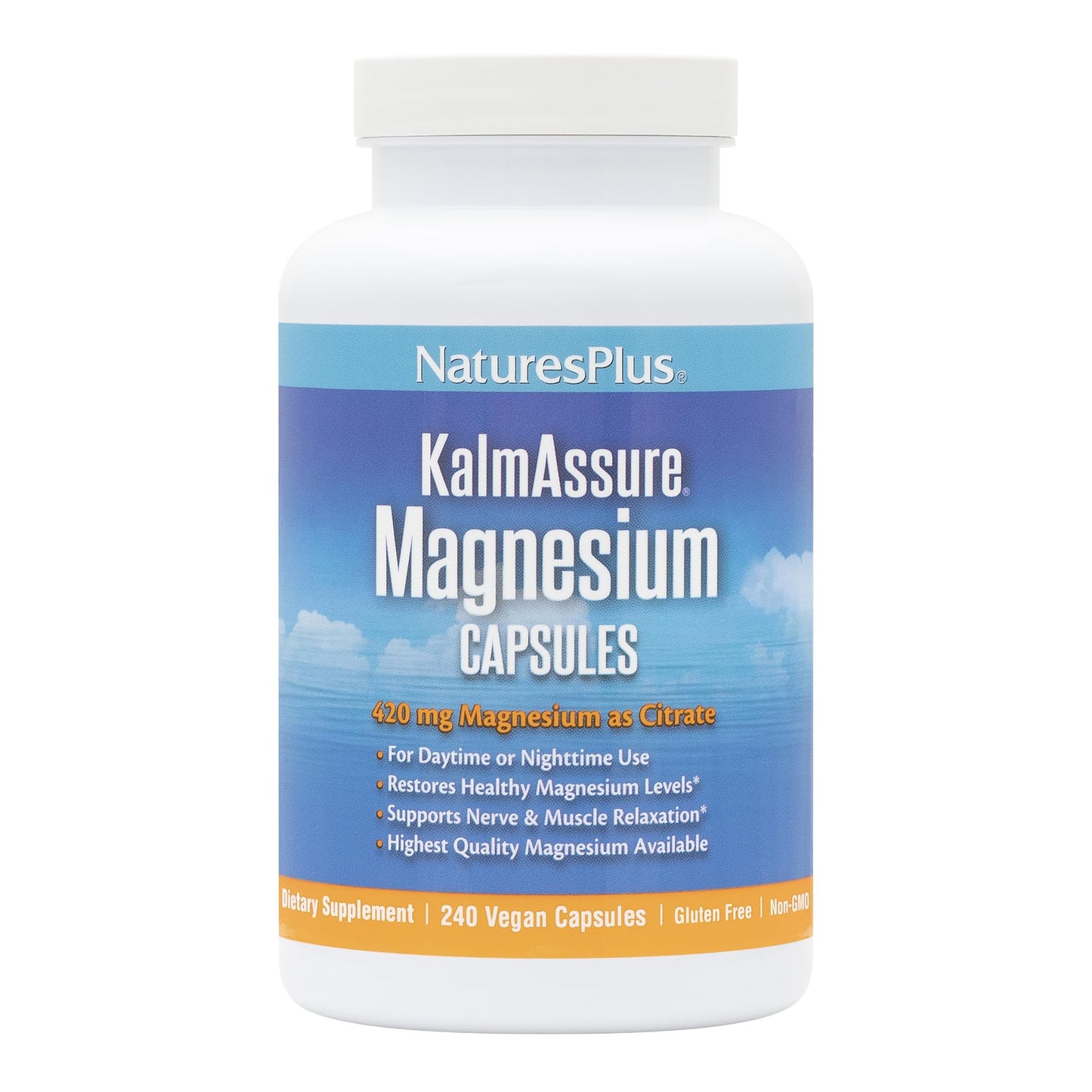 NaturesPlus KalmAssure Magnesium Capsules 240 Capsules