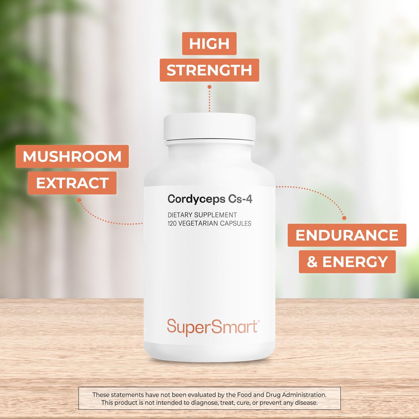 Supersmart Cordyceps CS-4 3150mg per Day Capsule, 120 Count