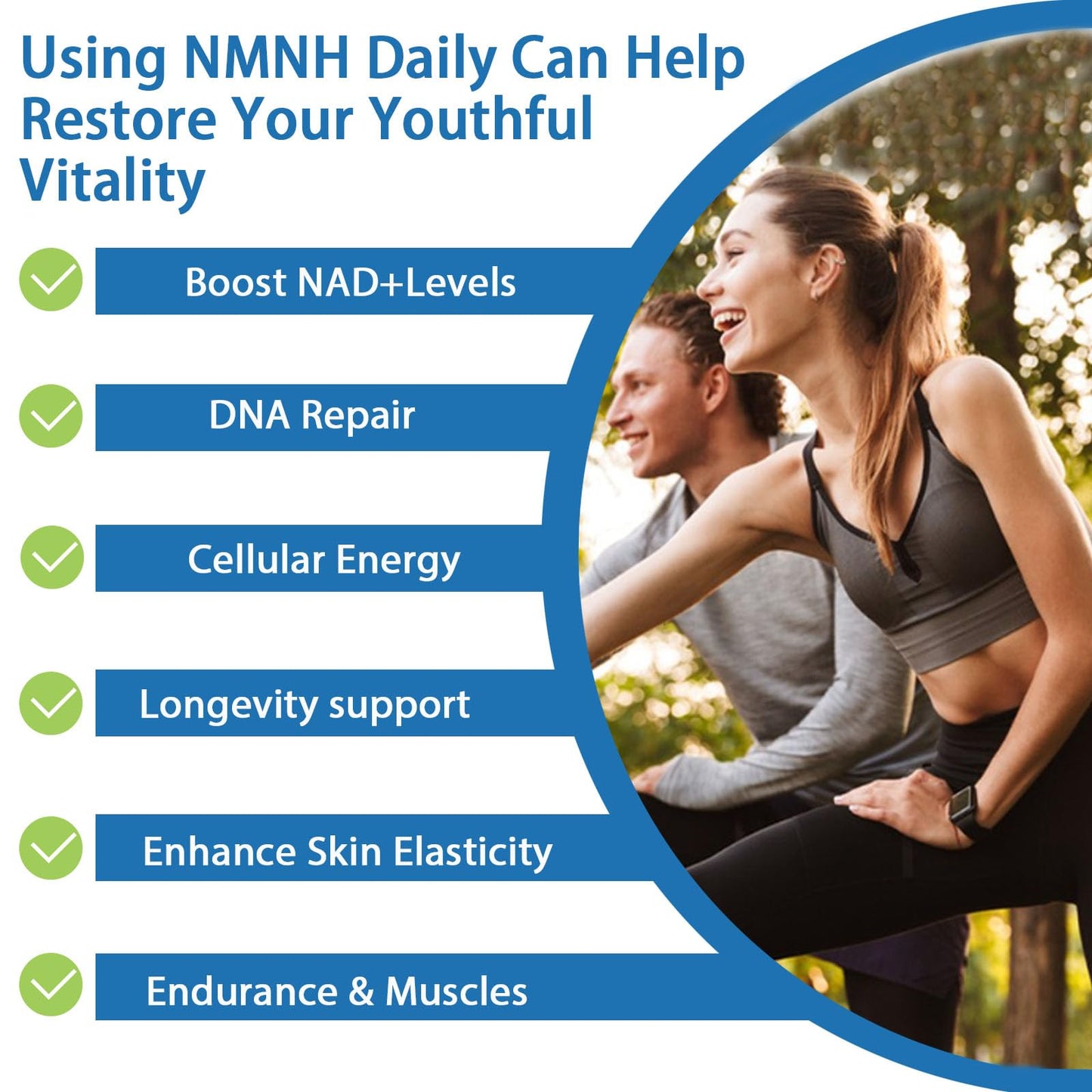 YZQ WAIDE NMNH (Dihydronicotinamide Mononucleotide) 1000mg NMNH Supplement to Boost NAD+ Levels, Resveratrol with Quercetin for Energy, Aging, 120 Capsules