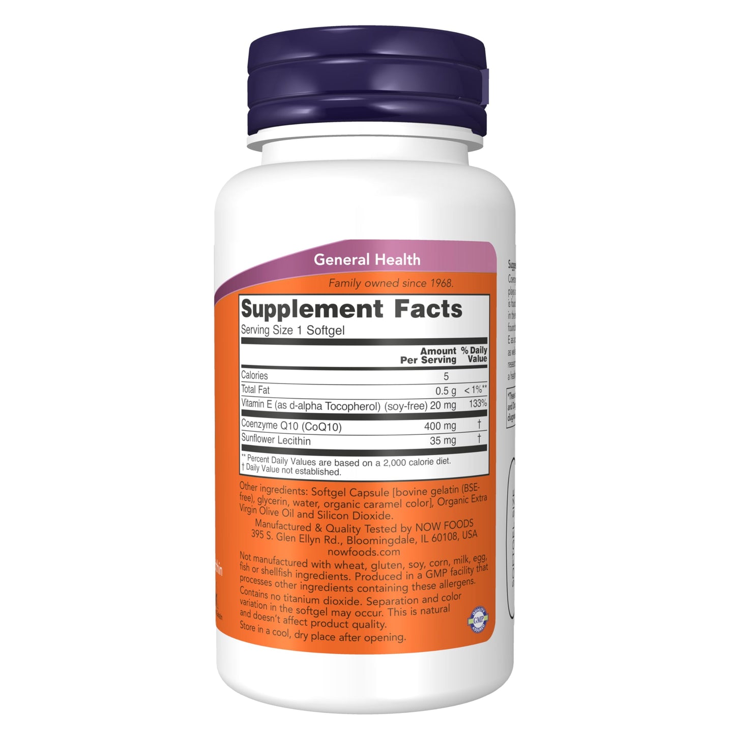 NOW Foods CoQ10 400 mg Softgels, 30 Count