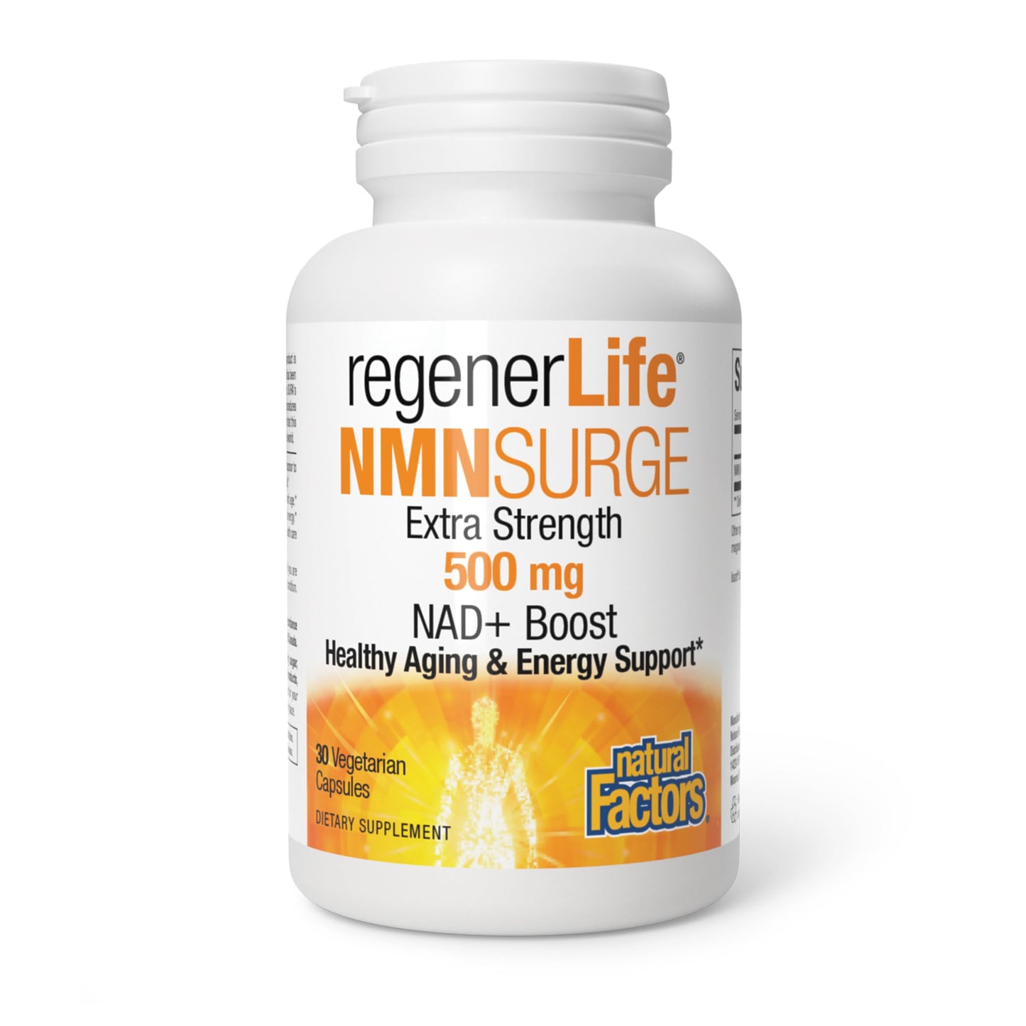 Natural Factors Regenerlife NMN NAD+ Boost 500mg Capsules 30 Count