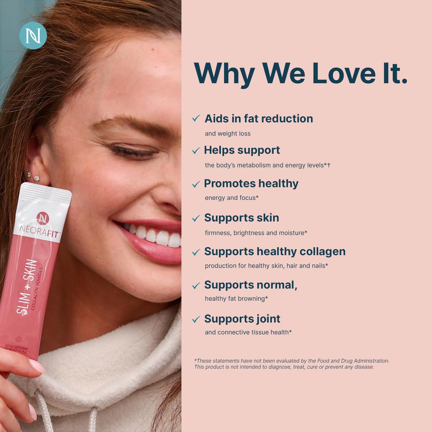 NEORA NeoraFit Slim + Skin Collagen Powder 6.3 Ounce