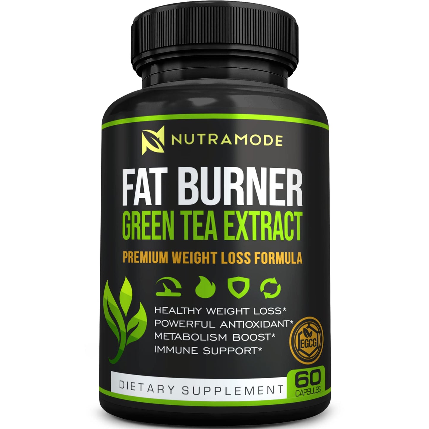 NUTRAMODE Green Tea Extract Fat Burner Capsule with EGCG, 60 Capsules