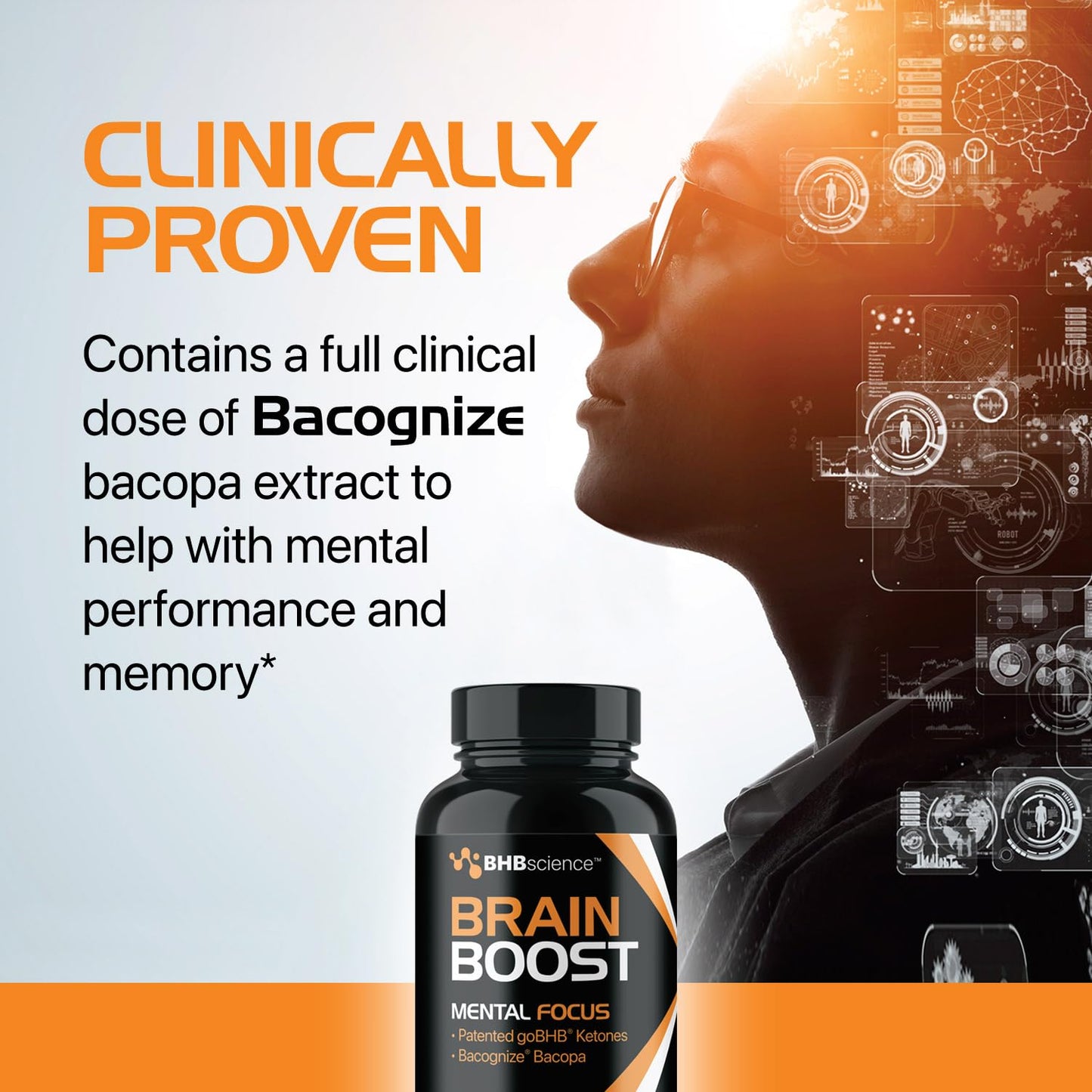 Real Ketones Brain Booster Supplement for Focus Capsule 60 Count