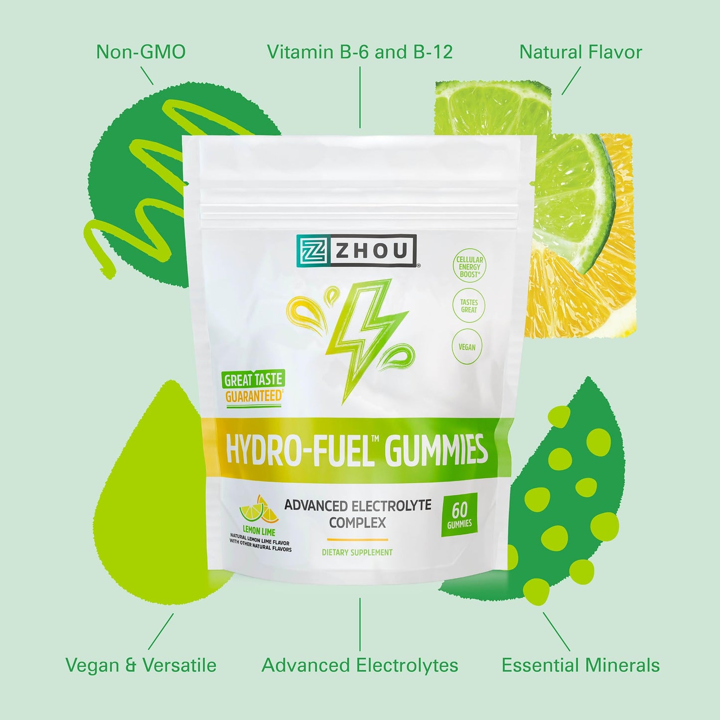 Zhou Hydro-Fuel Gummies Gummy, 60 Count