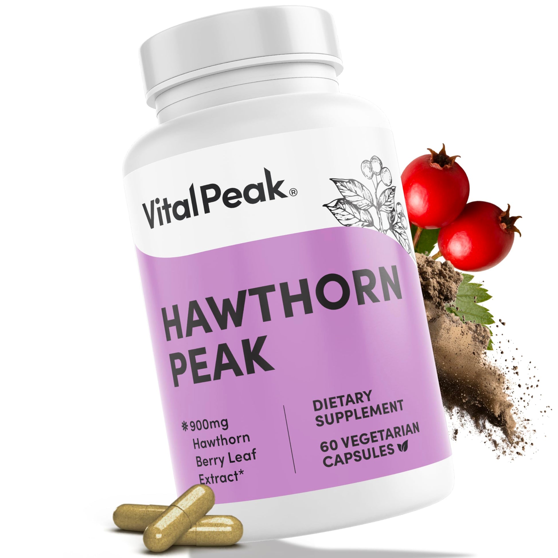 Vital Peak Hawthorn Peak 900 mg Capsule 60 Count