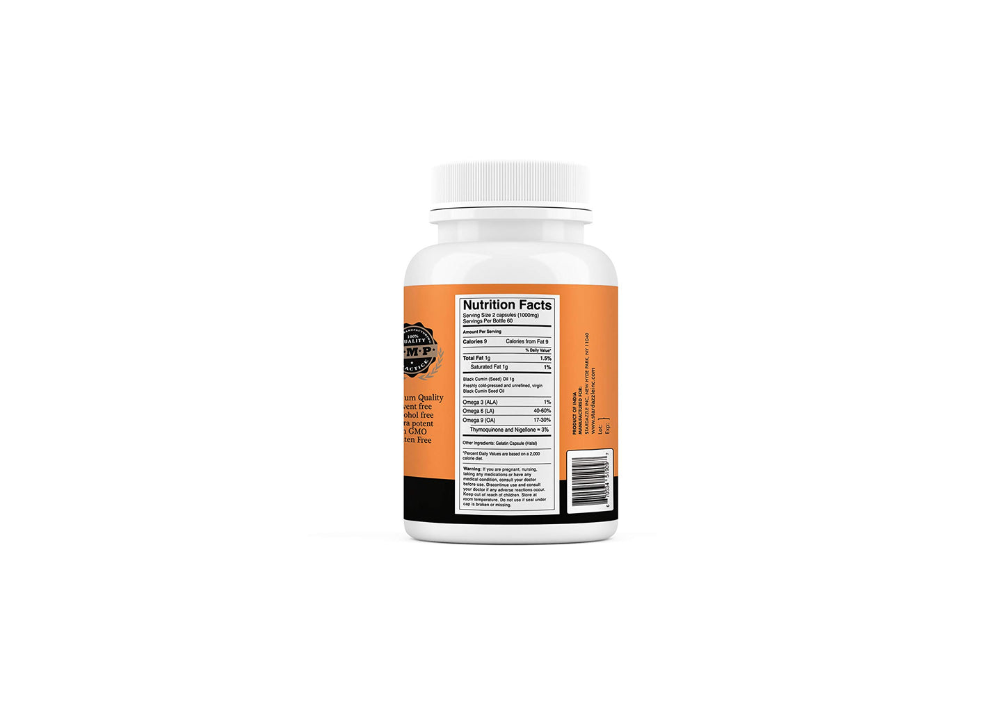 StarDunes Pure Black Seed Oil 1000mg, 120 Softgels
