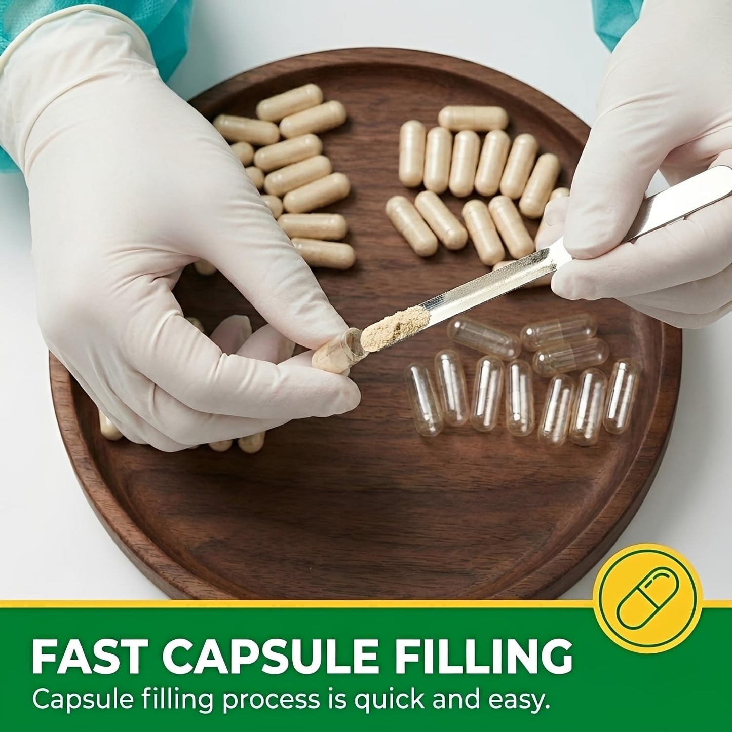FUMMANY Size 00 Vegan Empty Pill Capsules, 100 Count