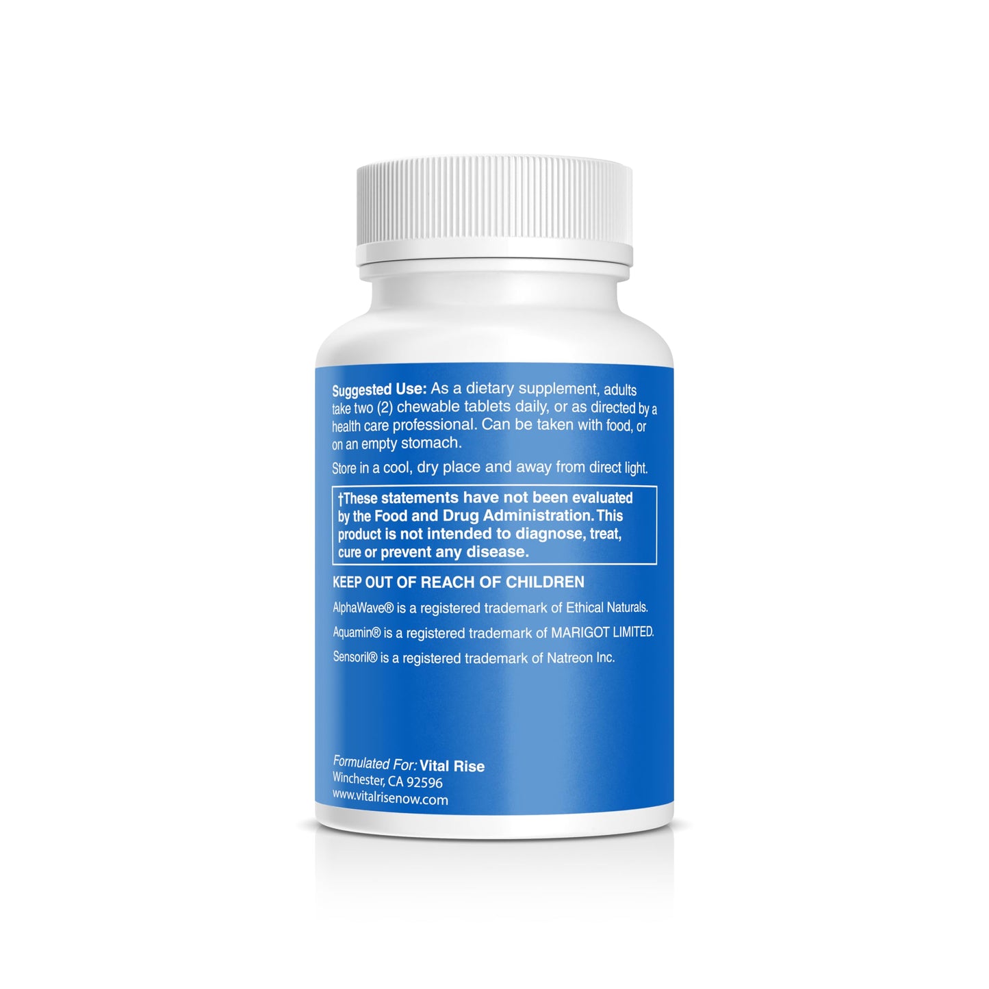 Vital Rise Adult Calm Magnesium Chewables 60 Count