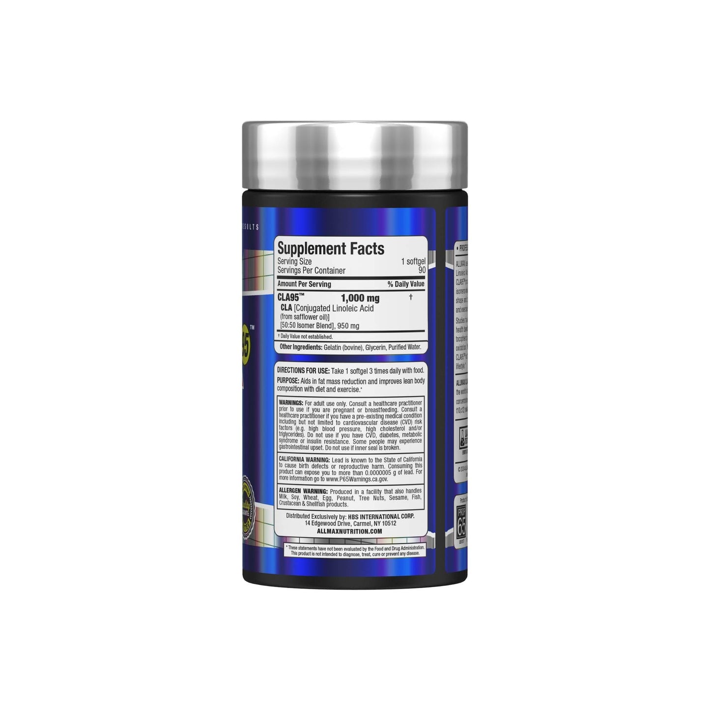 ALLMAX CLA 95% Conjugated Linoleic Acid Capsules, 90 Capsules
