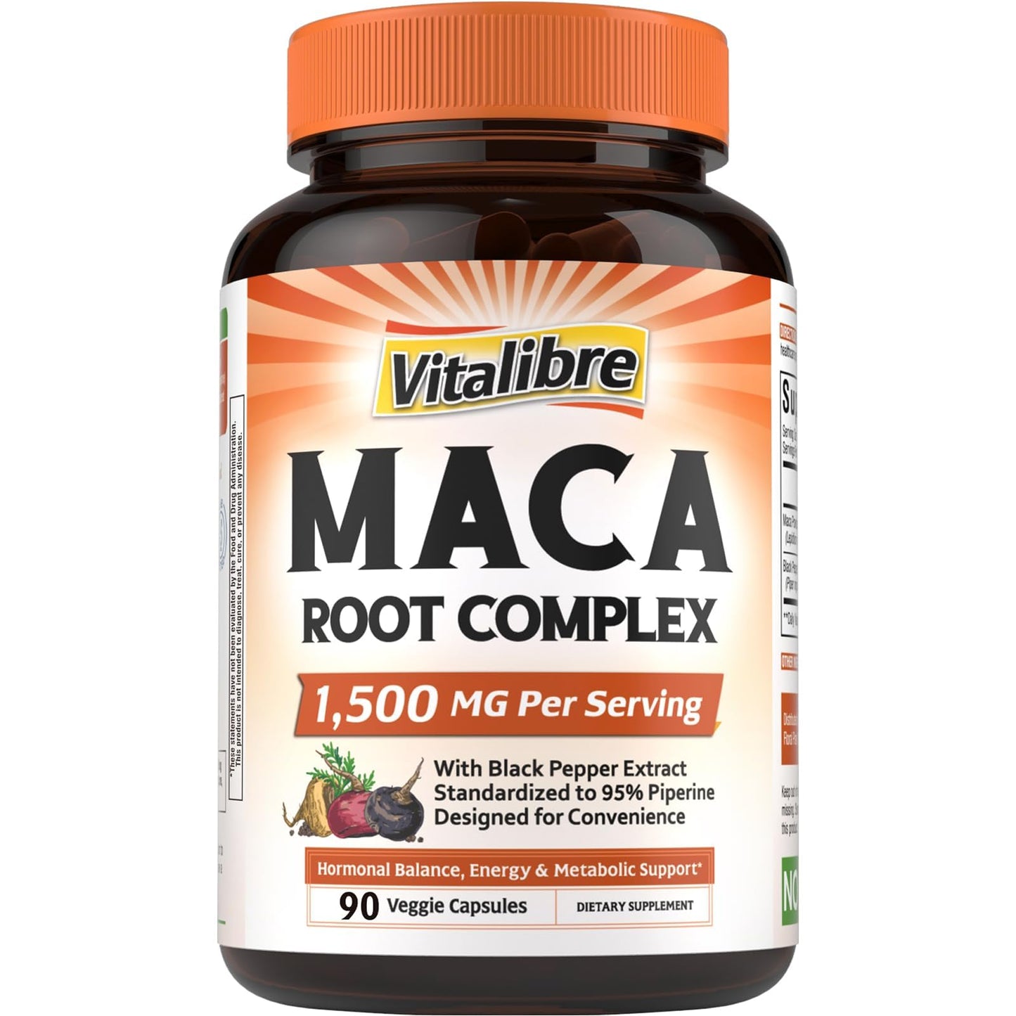 Vitalibre Bovine Collagen Peptides Powder and Maca Root Capsules Bundle