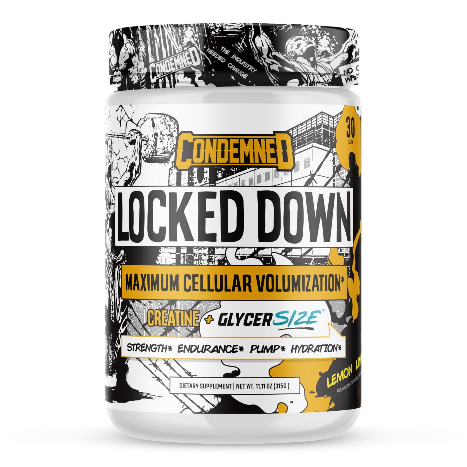 CONDEMNED Locked Down Creatine Performance Complex Powder 11.11 Ounce