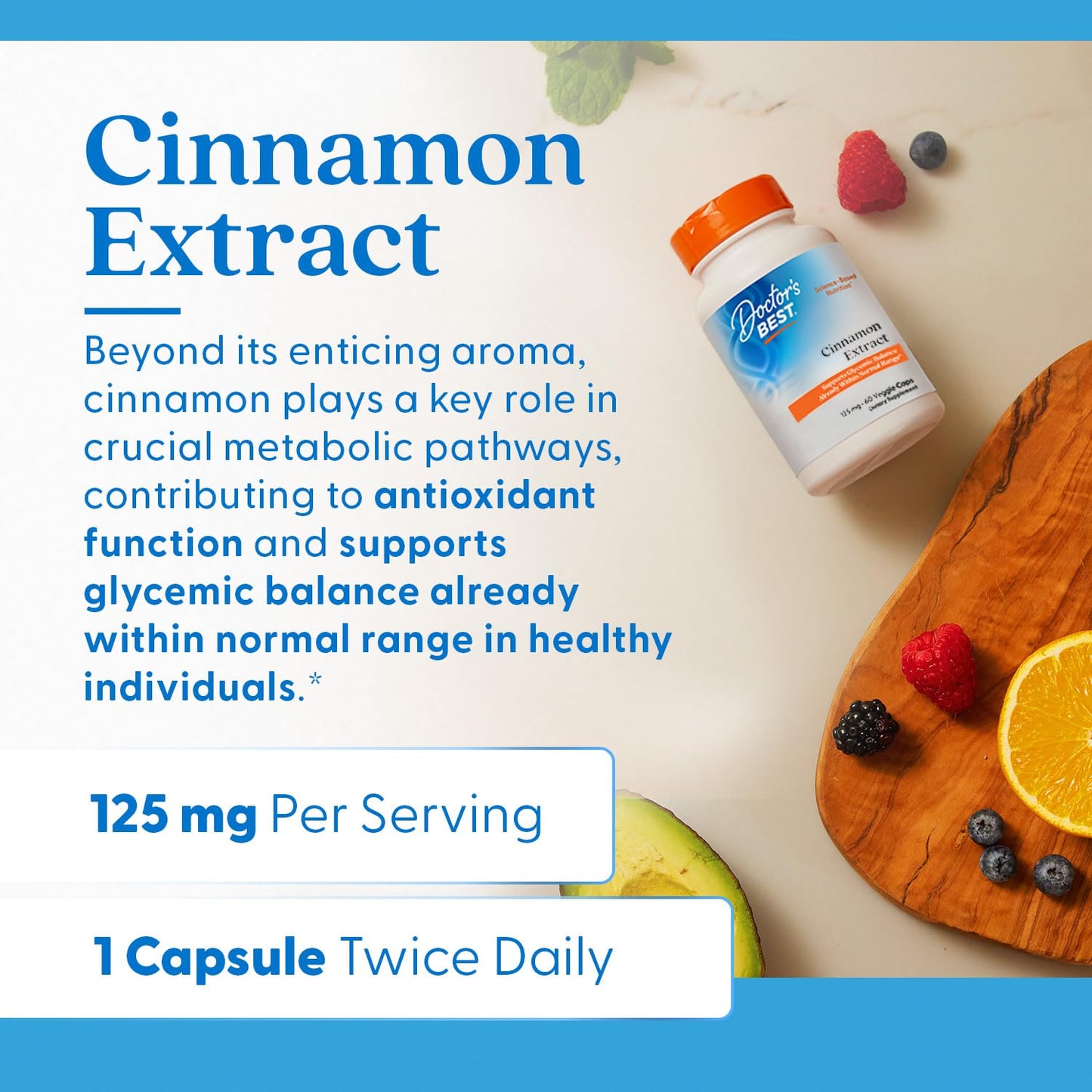 Doctor's BEST Cinnamon Extract Cinnulin PF Veggie Cap 60 Count