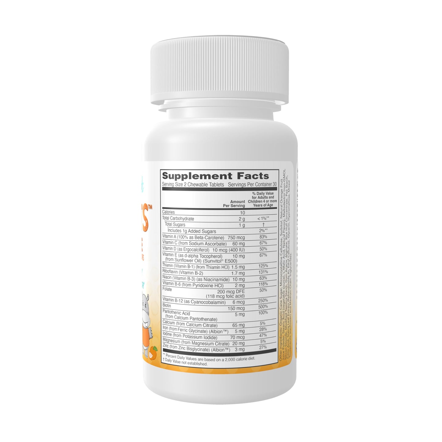 NOW Foods Kid Vits Multivitamin Juicy Orange Chewable 60 Tabs