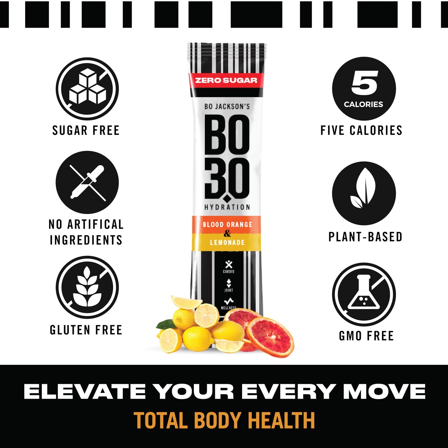BO3.0 Zero Sugar Electrolyte Powder Packets, 15 Count
