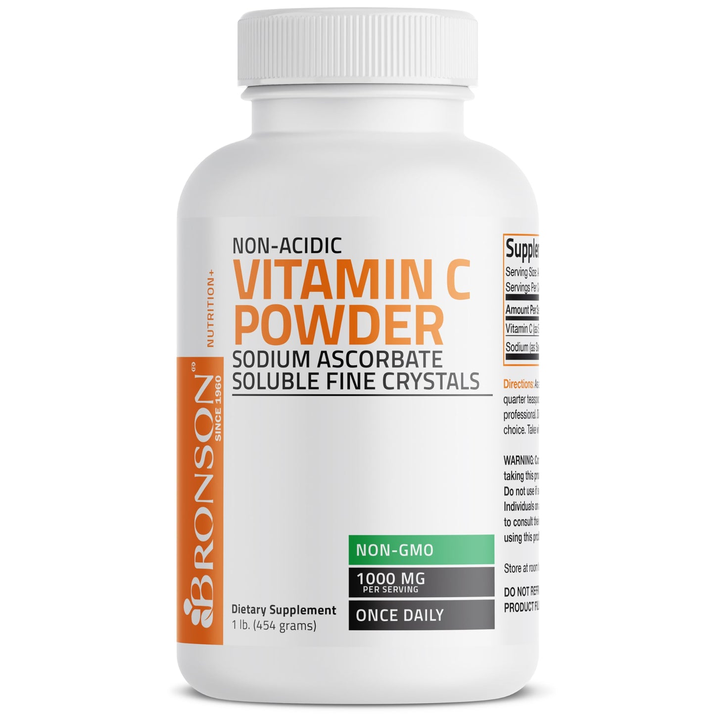 Bronson Vitamin C Powder Sodium Ascorbate, 16 oz