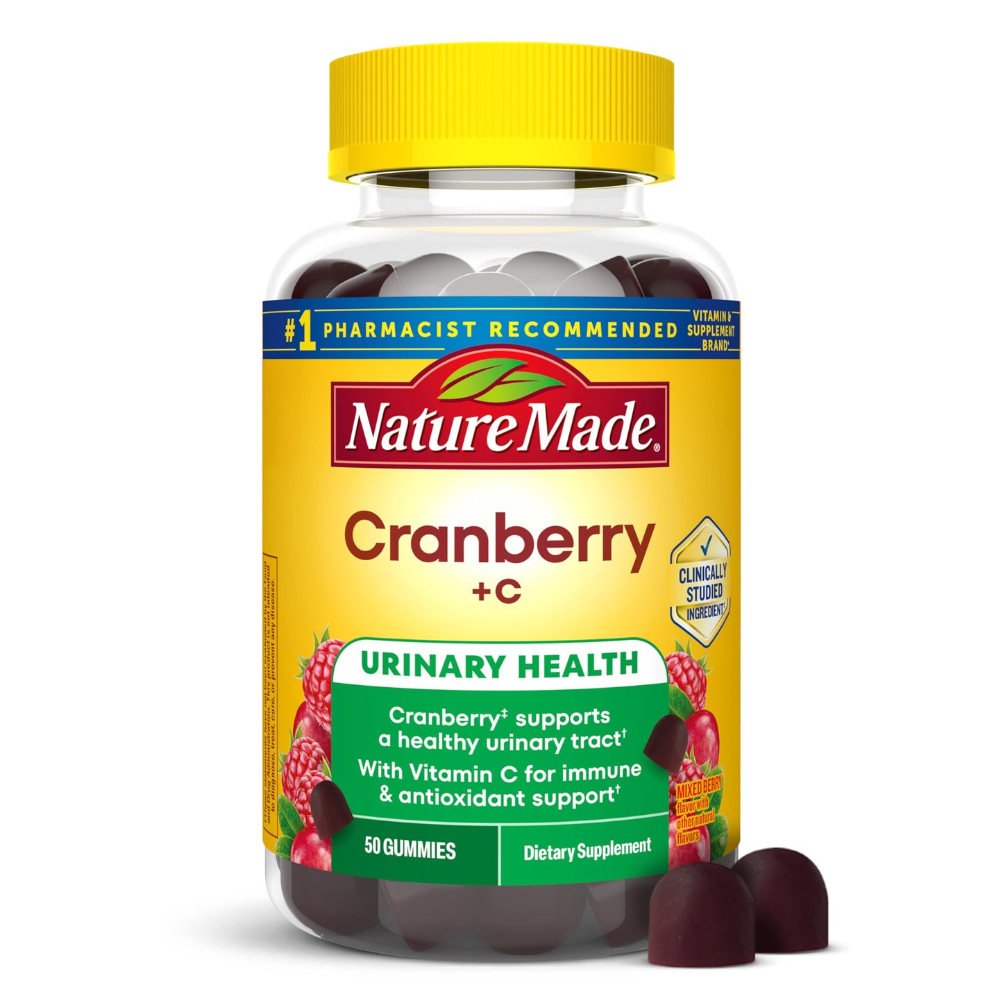 Nature Made Cranberry with Vitamin C Gummies, 50 Count