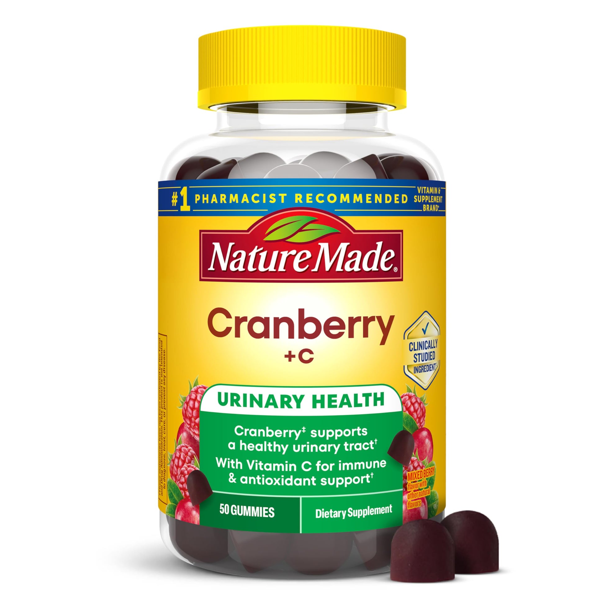 Nature Made Cranberry with Vitamin C Gummies, 50 Count