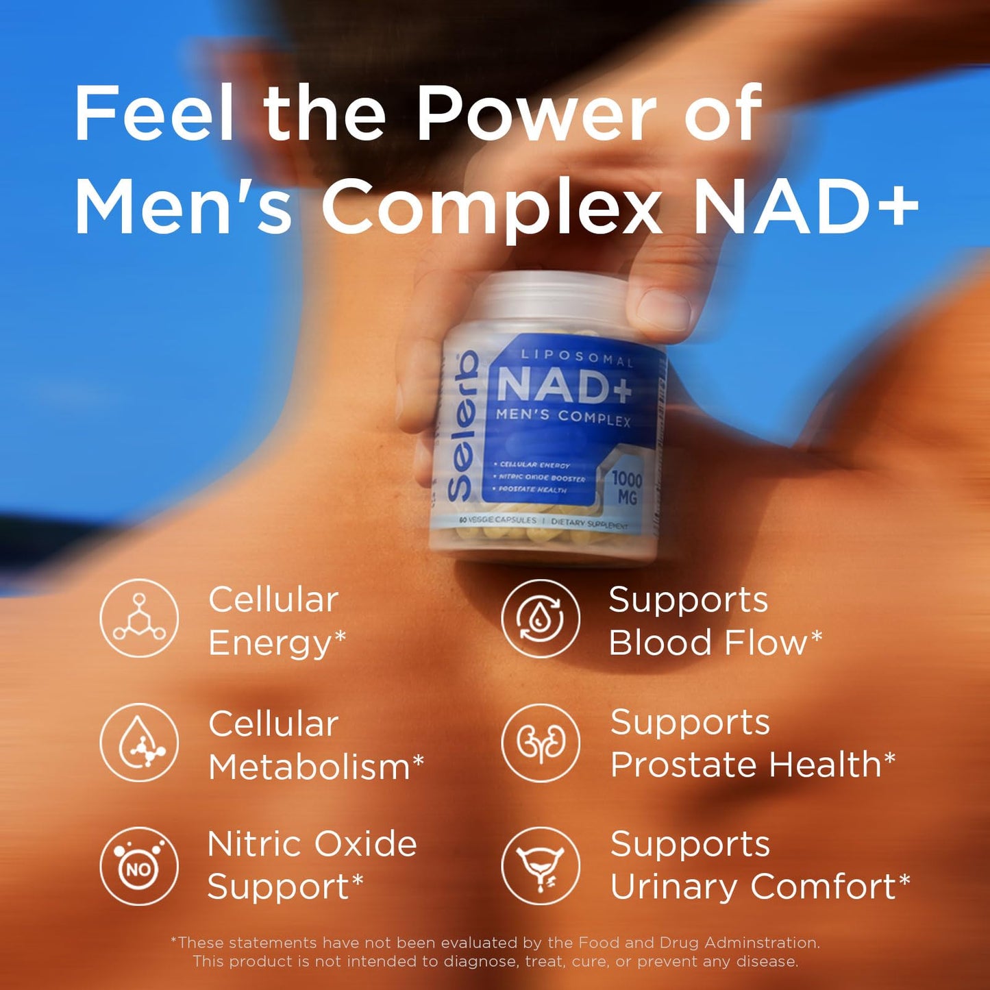 Selerb NAD+ Supplements for Men Capsule 120 Count