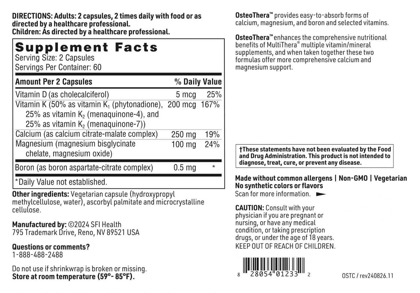 SFI Health Osteothera Capsules, 120 Capsules