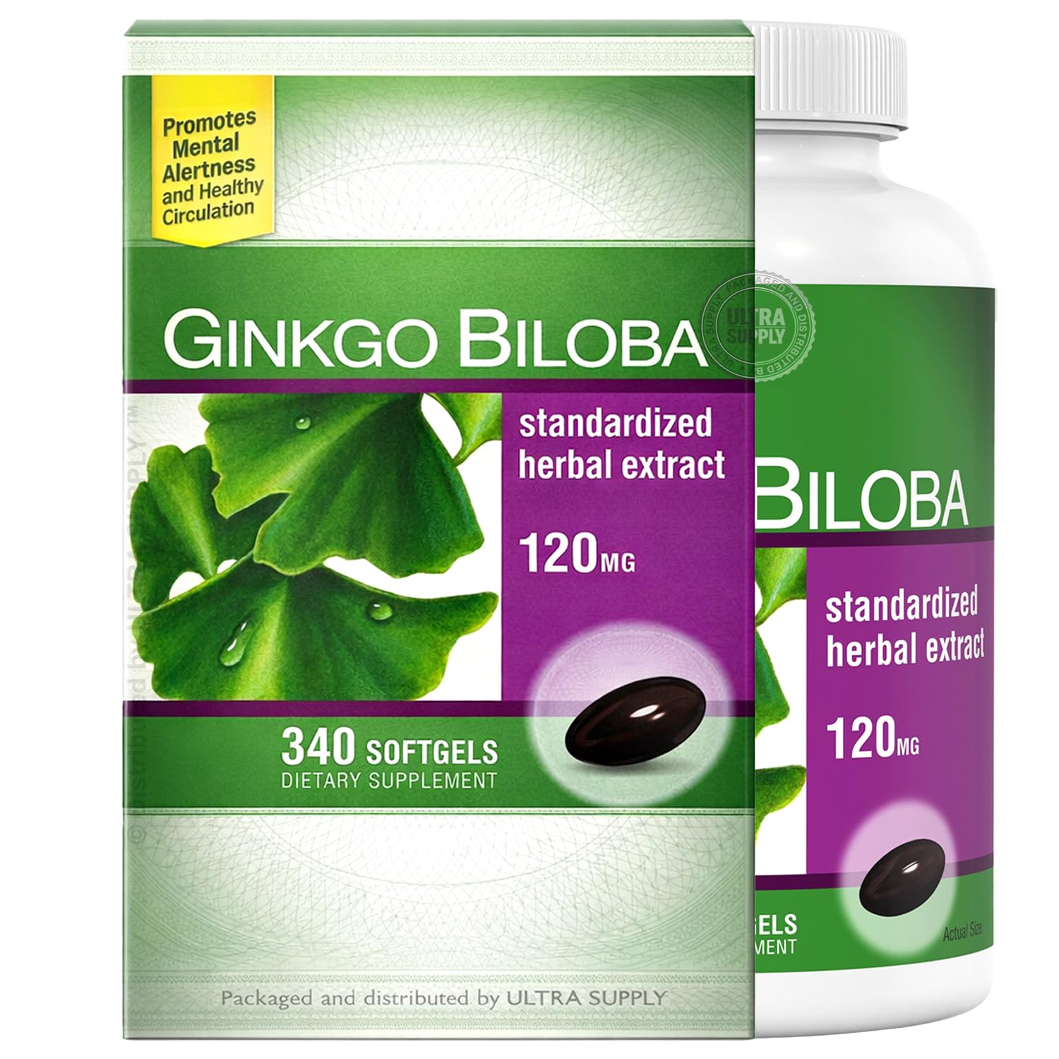 Generic Tru-Natures Ginkgo Biloba 120mg Softgels 340 Count