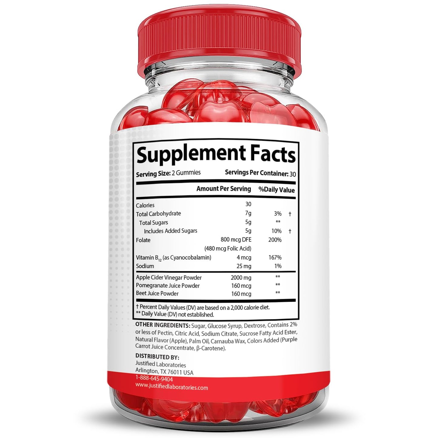 Justified Laboratories Vital Pump XL Extreme 2000MG Performance, 180 Gummies