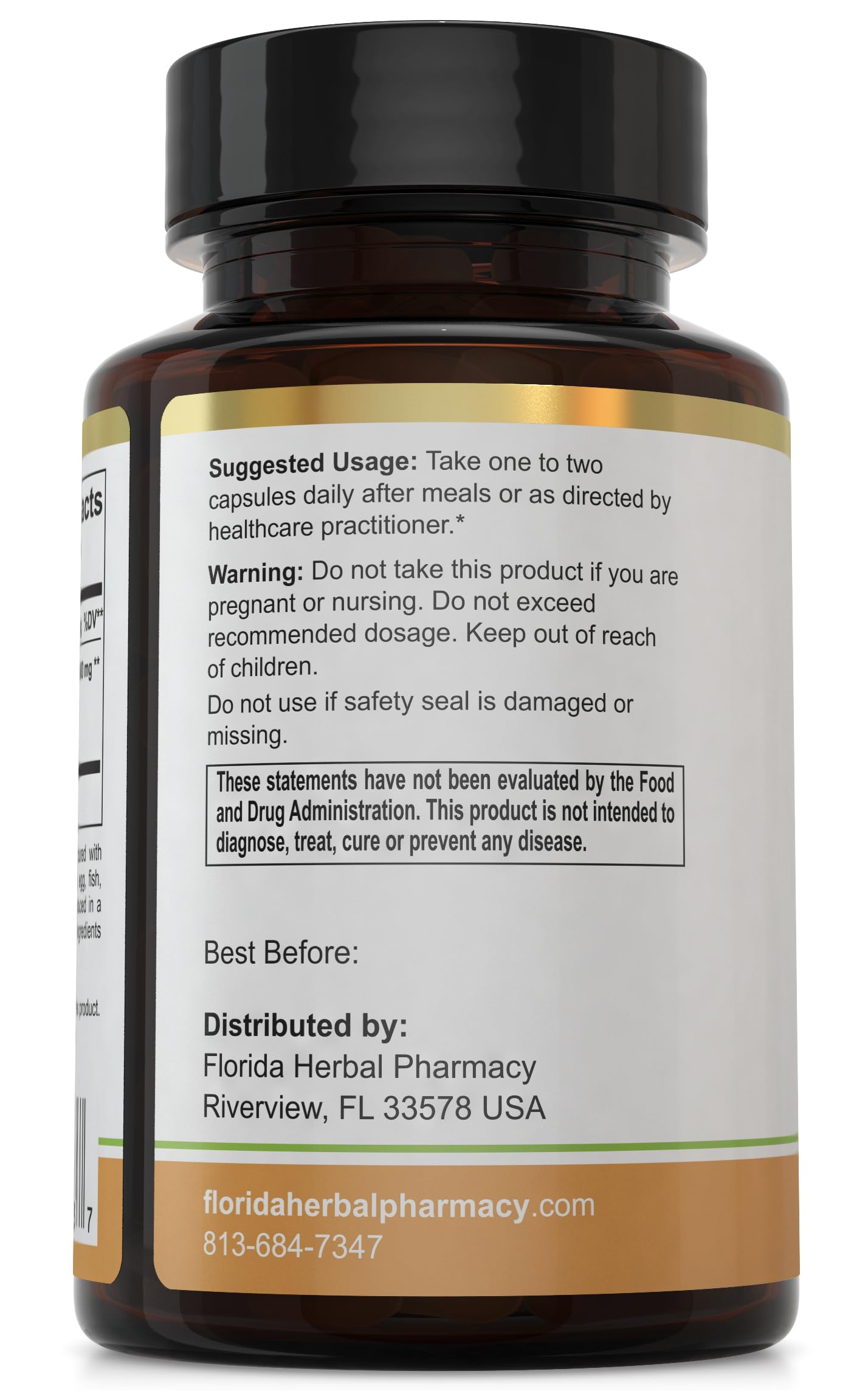 Florida Herbal Pharmacy Pao Pereira Bark Extract Supplement Capsules 120 Count
