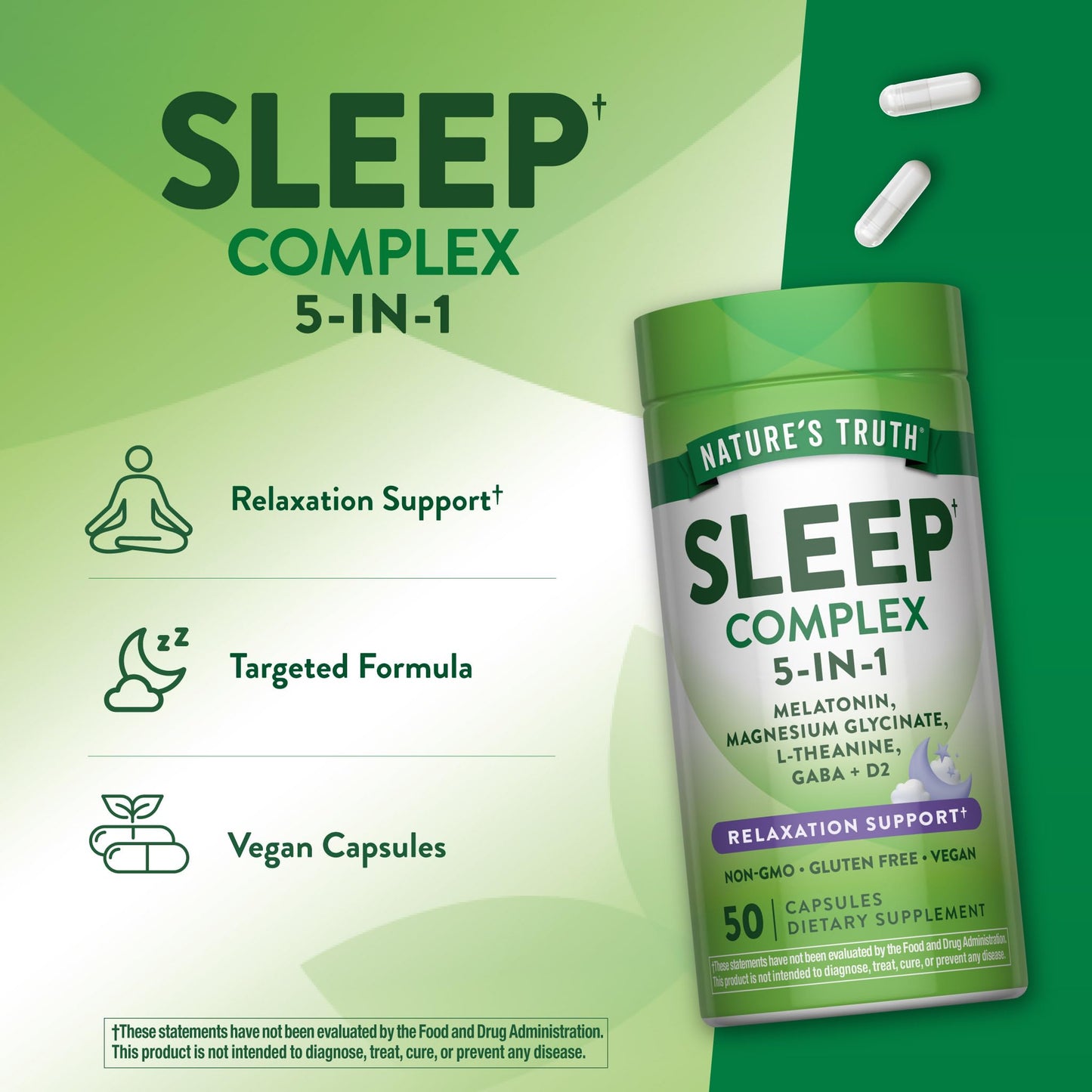 Nature's Truth Melatonin Complex Capsule, 50 Count