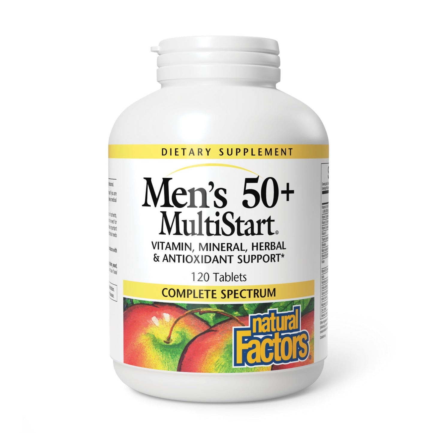 Natural Factors Men's 50+ MultiStart Daily Multivitamin Tablets, 120 Tablets