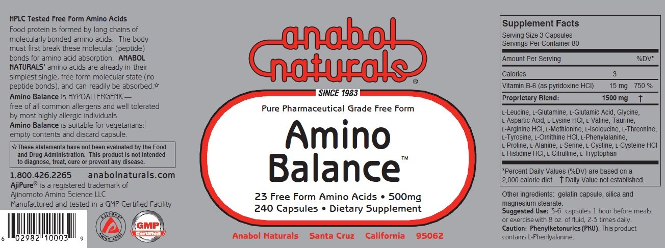 Anabol Naturals Amino Balance & GHReleasers 360 Capsules