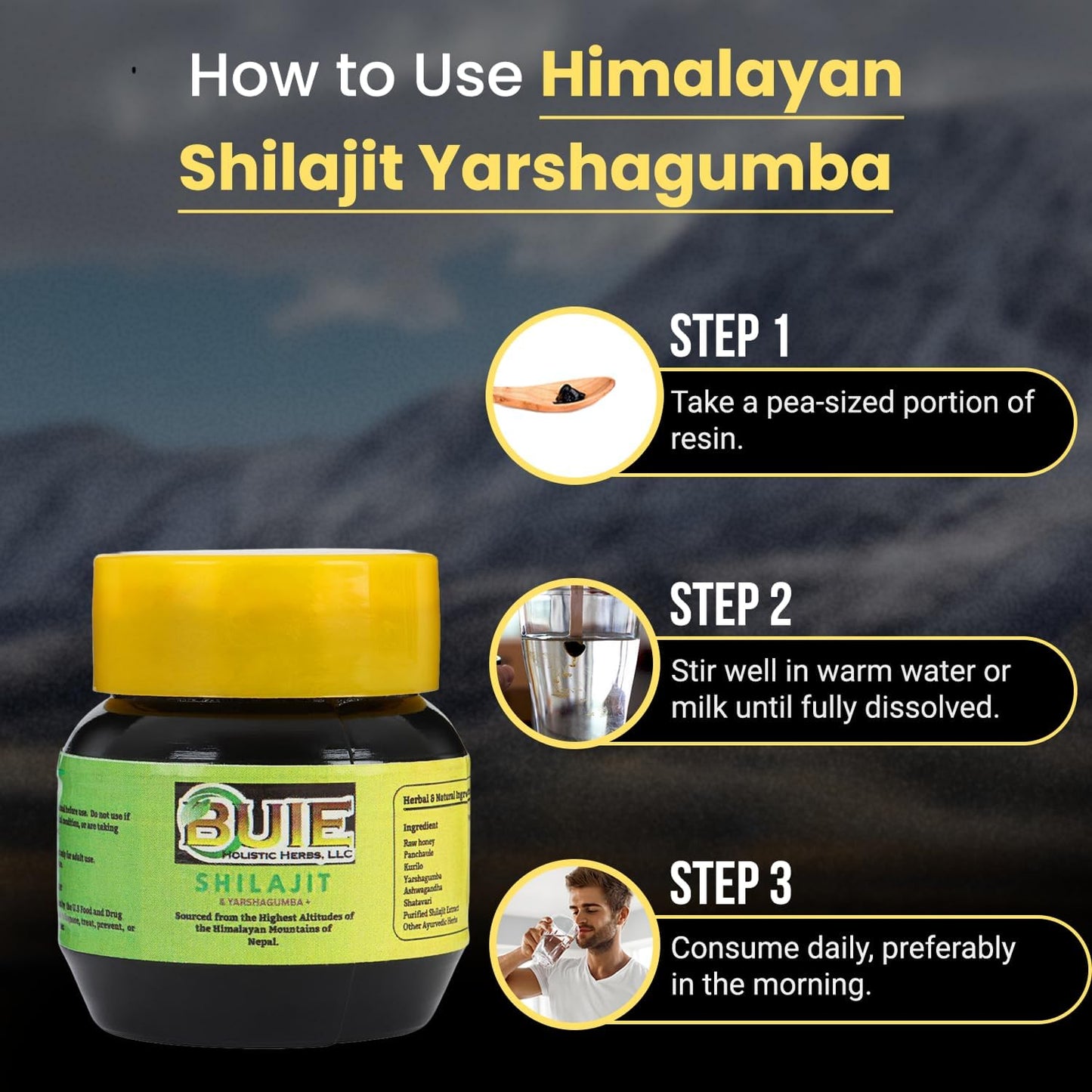 BUIE Shilajit Resin With Yarshagumba Softgel 1 Count
