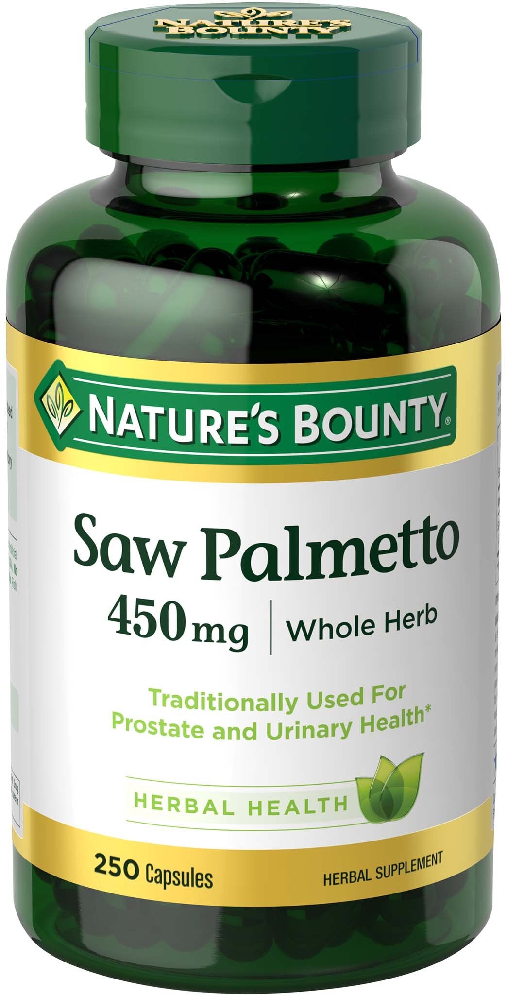 Nature's Bounty Saw Palmetto 450 mg Capsules 250 Count