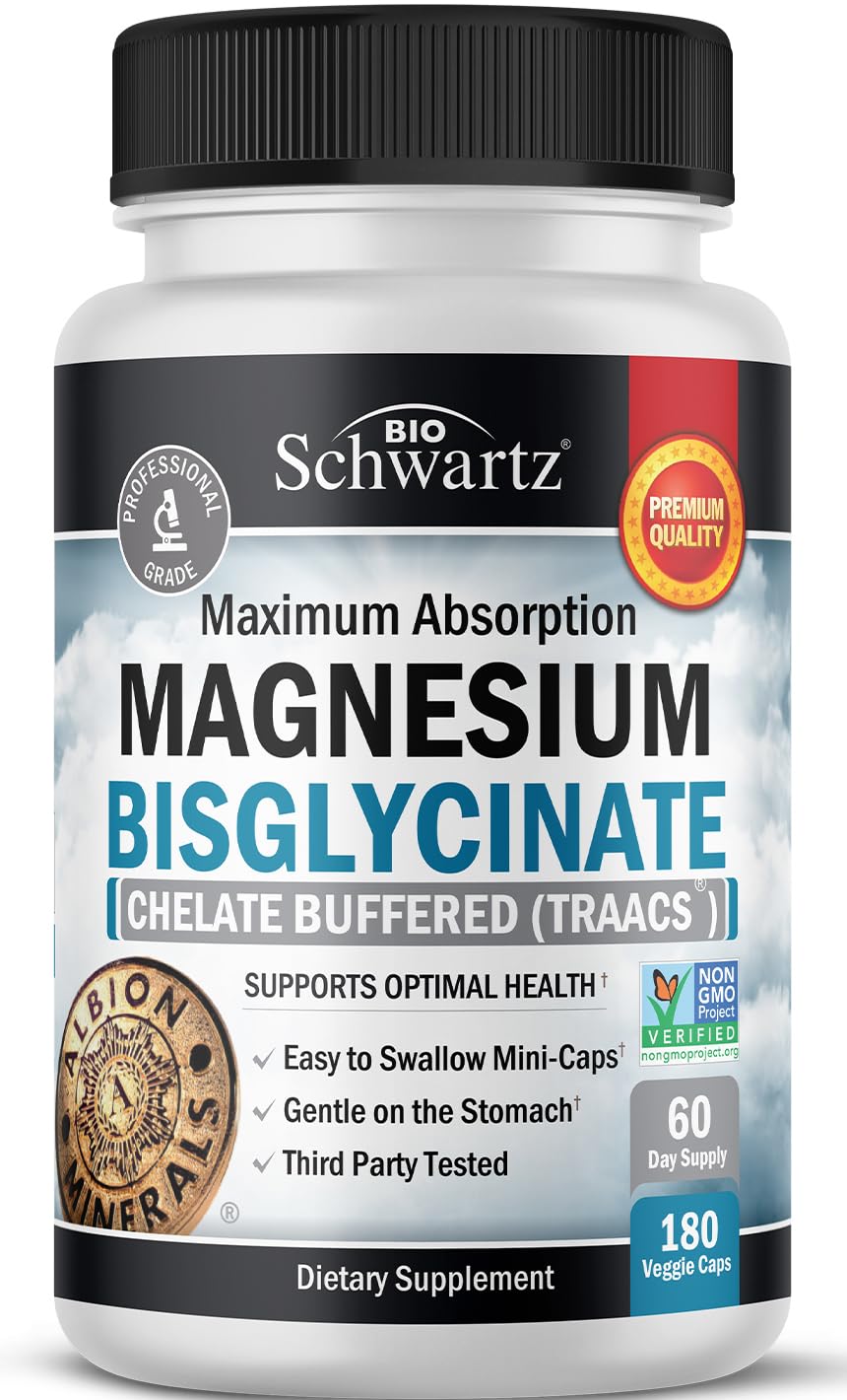 BioSchwartz Magnesium Bisglycinate + Omega 3 Fish Oil Capsule Bundle, 270 Capsules