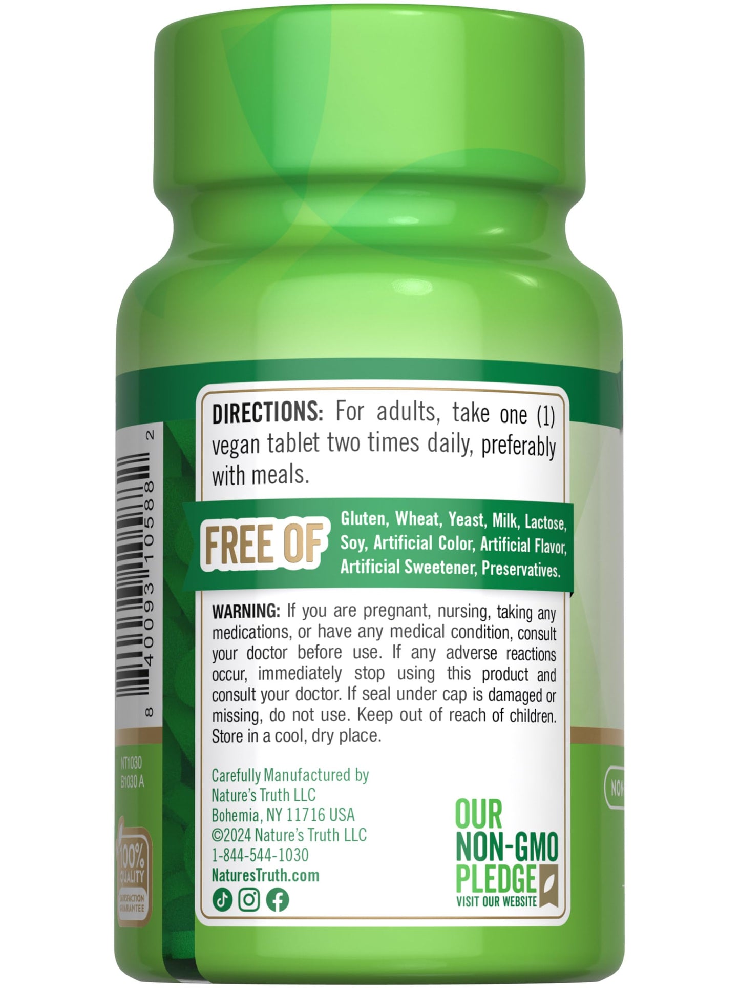 Nature's Truth Vitamin B1 100mg (Thiamine) Tablet, 100 Count