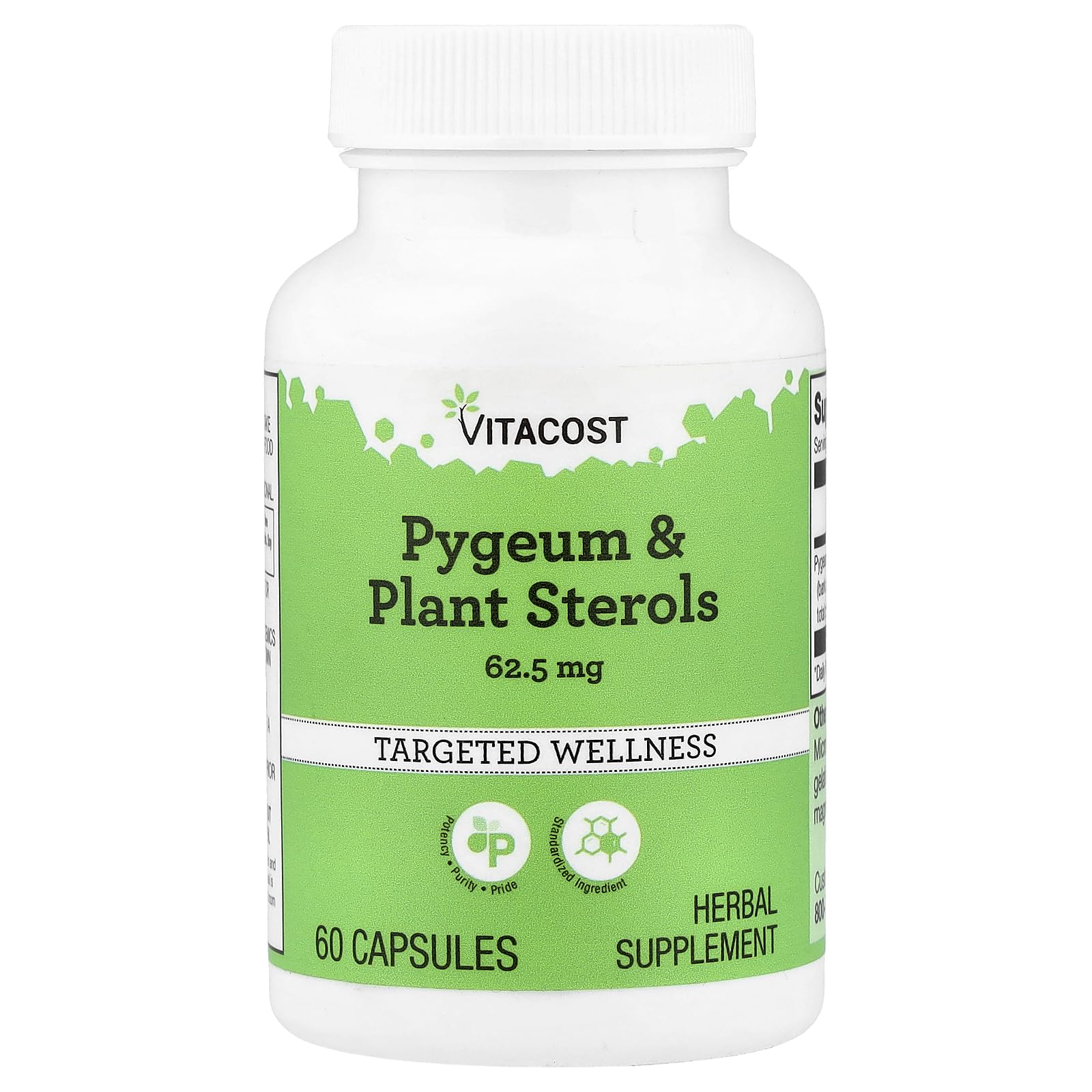 Vitacost Pygeum & Plant Sterols Capsules, 60 Capsules